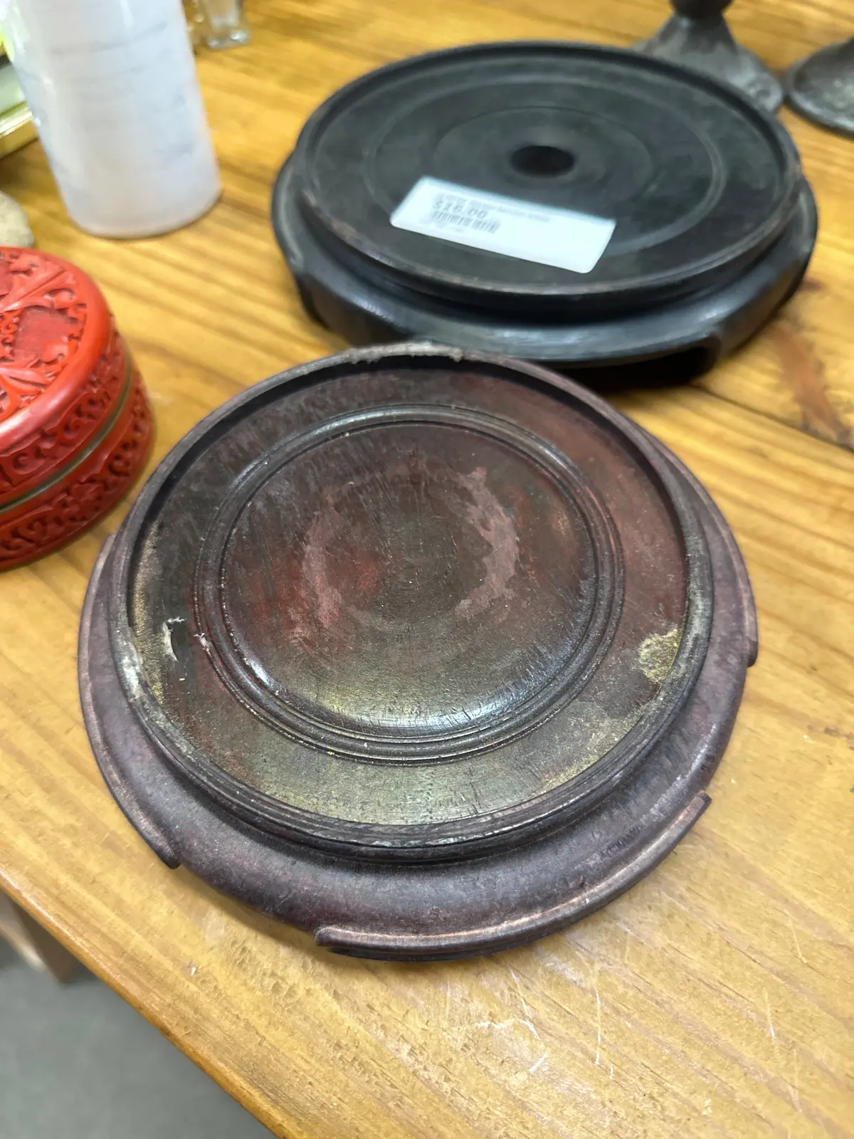 Large Asian Wood Base 1
