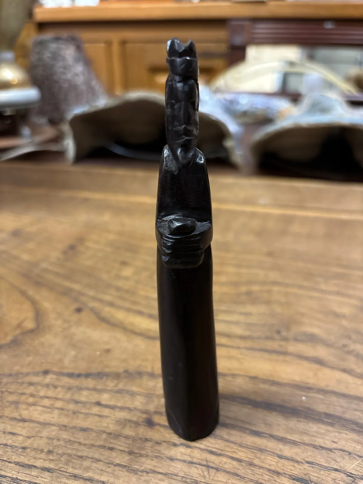 Small Carved Wood Man Statue 1