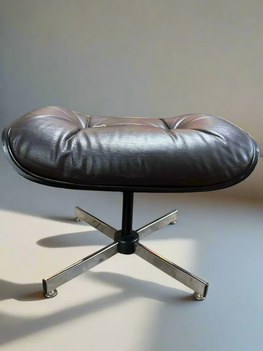Eames Style Leather Stool 1