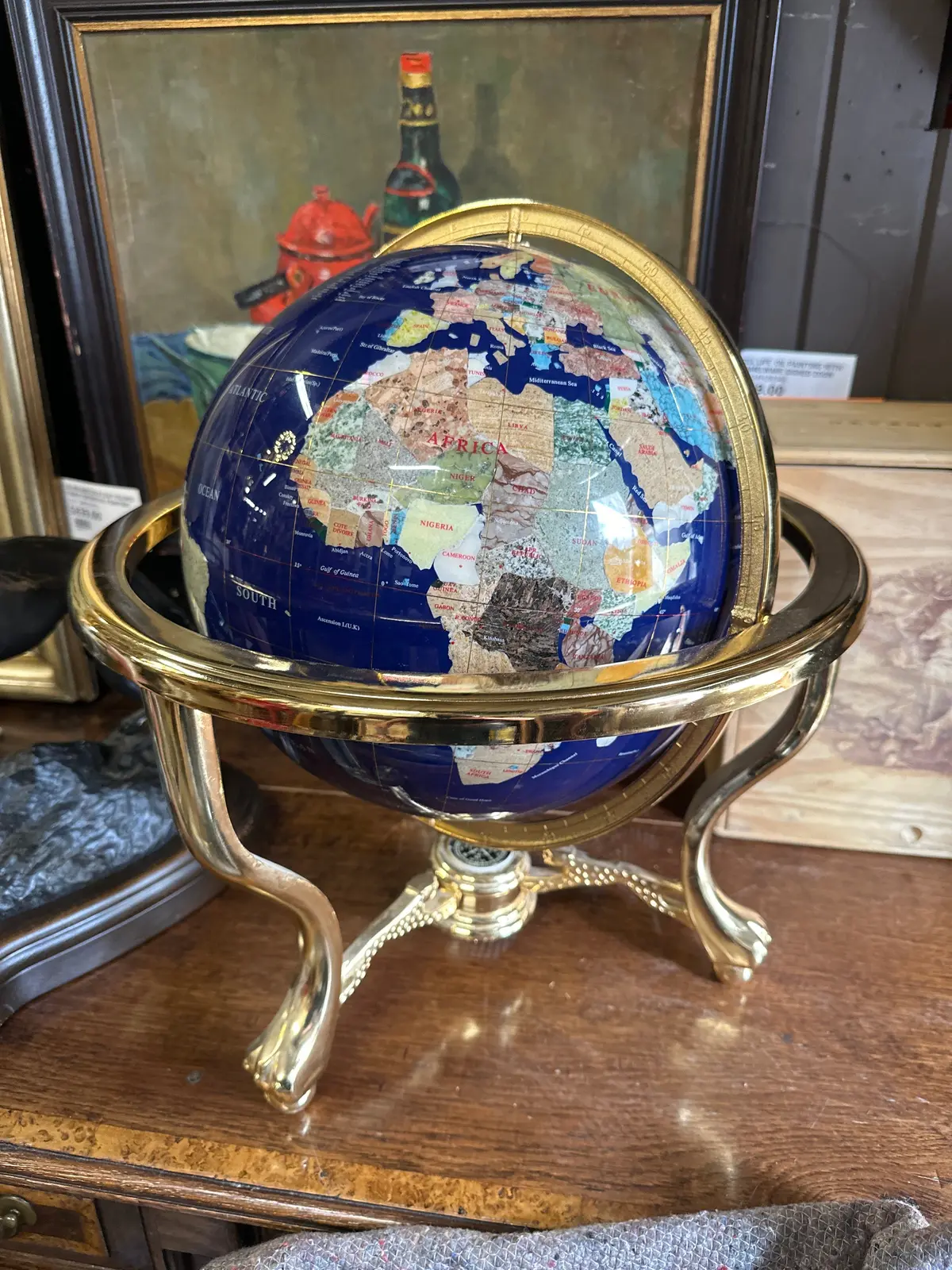 Semi-Precious Stone Globe 1