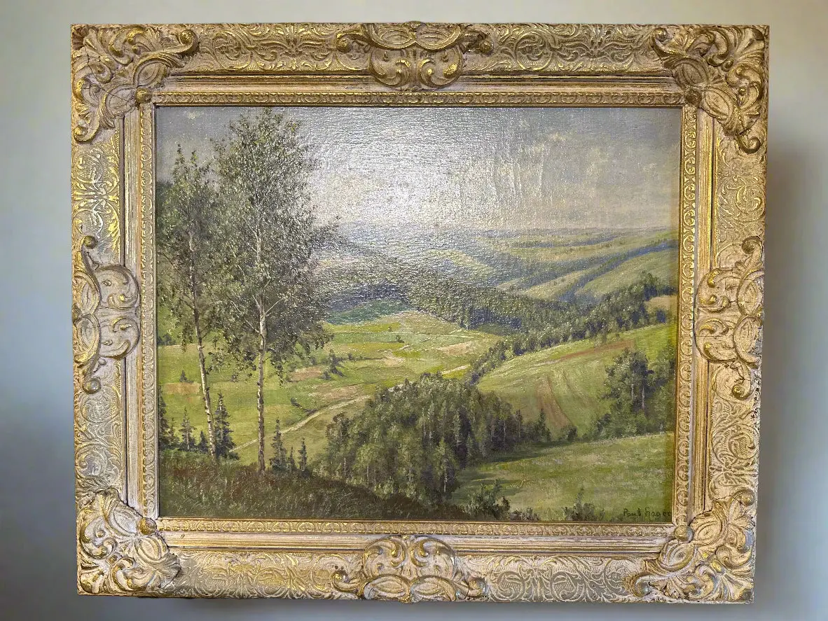 Paul Hager Rolling Hills Oil Painting On Canvas 1
