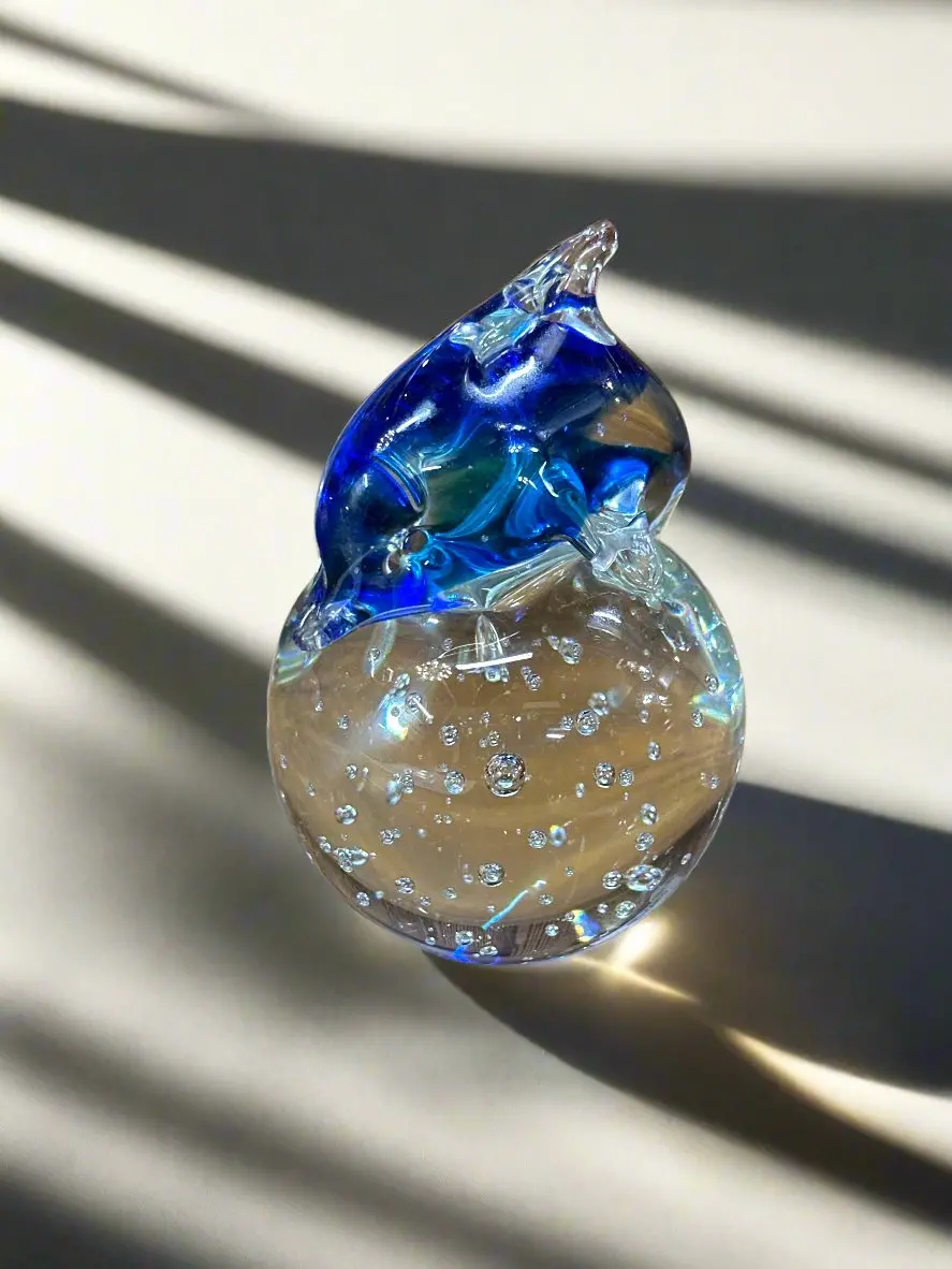 Blown Glass Dolphin Paper Weight 1