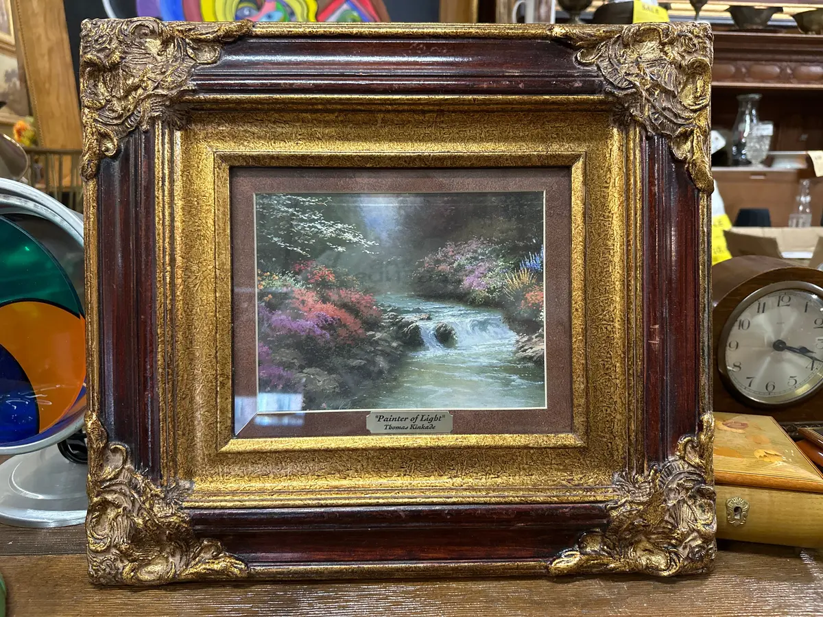 Flowers Near A Stream Print By Thomas Kincade 1