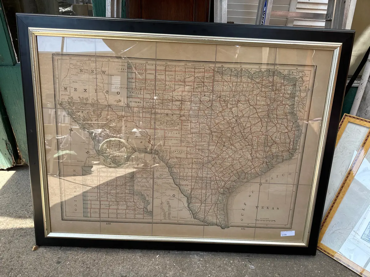 Very Large 1883 Texas Map Repro 1