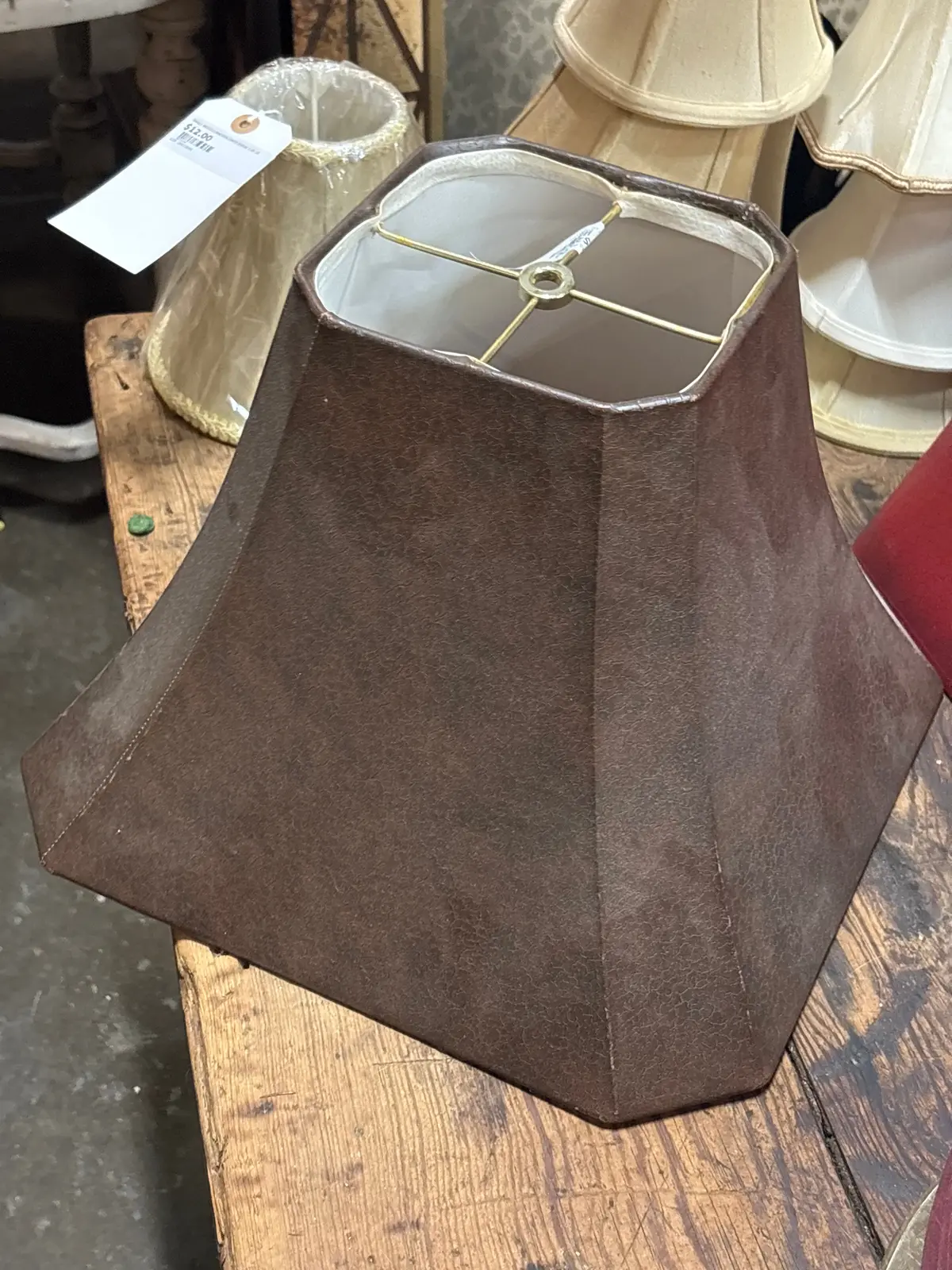 As Found Brown Faux Leather Shade 1