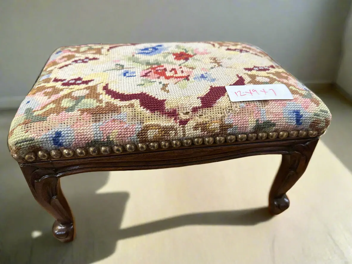 Small Needle Point Stool 1