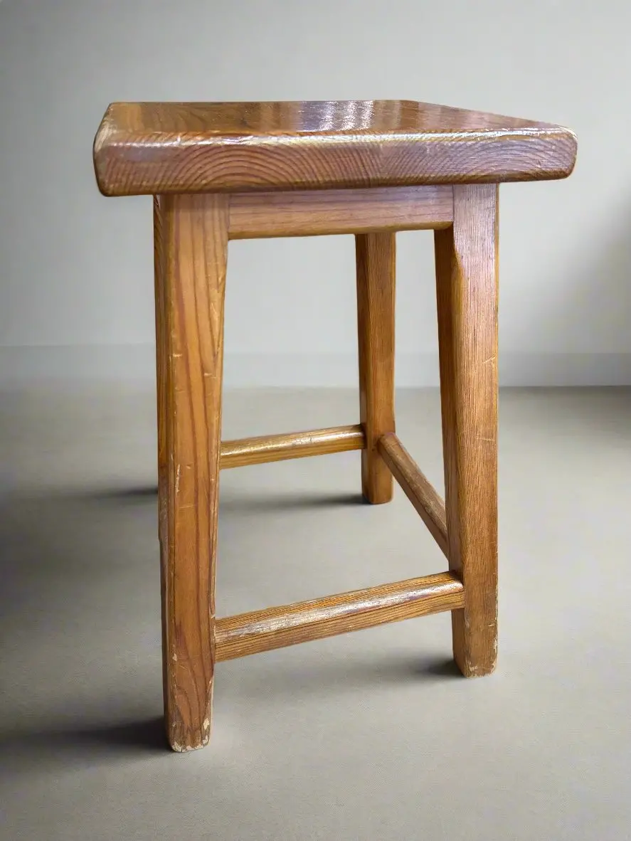 Little Rustic Pine Stool 1