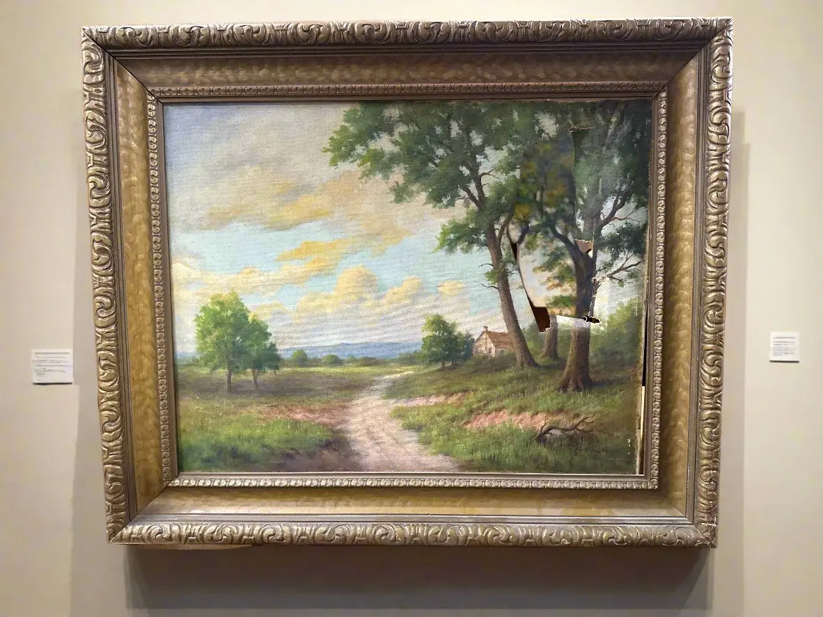 Gold Frame With Torn Lanscape 1