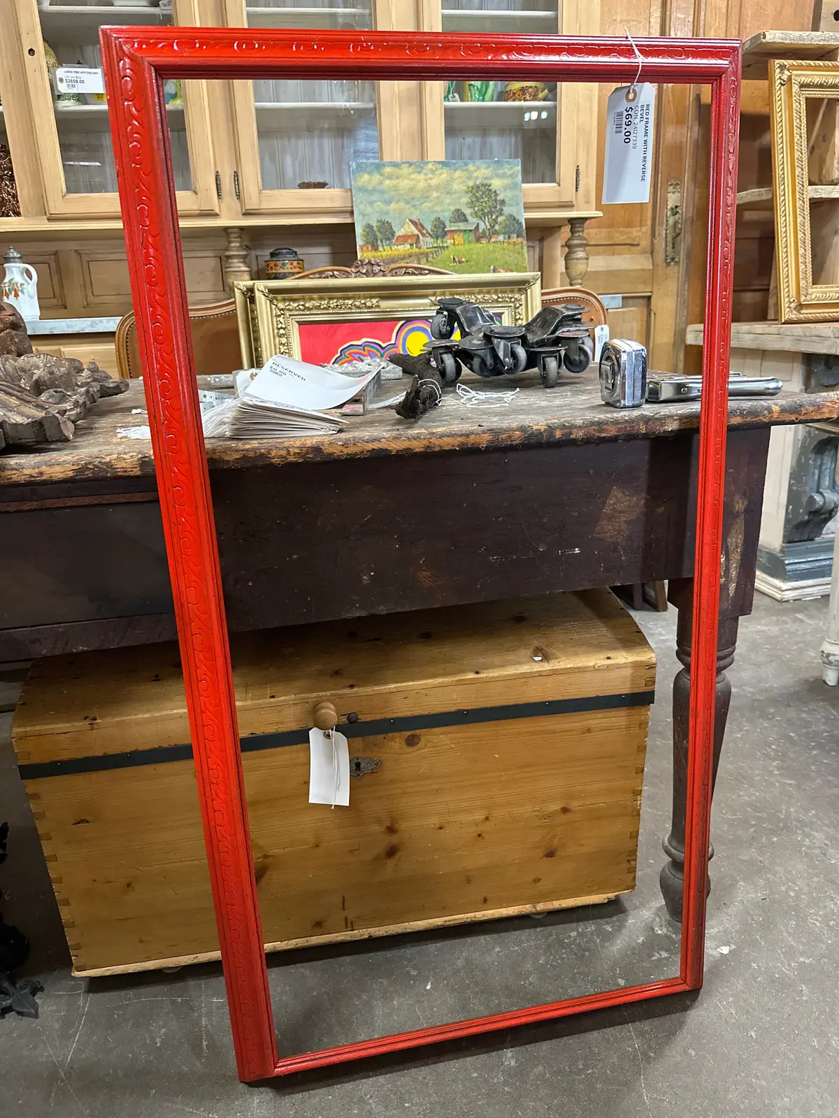 Red Frame With Reverse Bevel 1