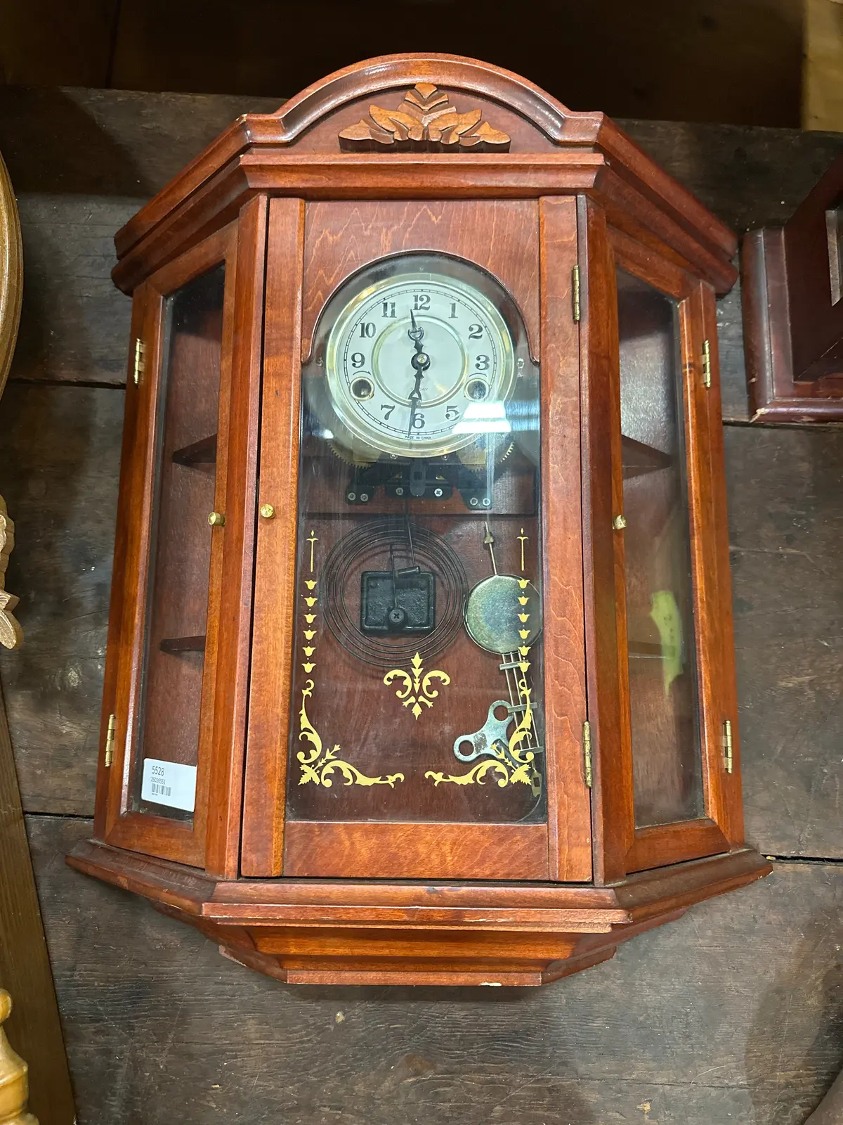 Small Mahogany Regulator Wall Clock 1