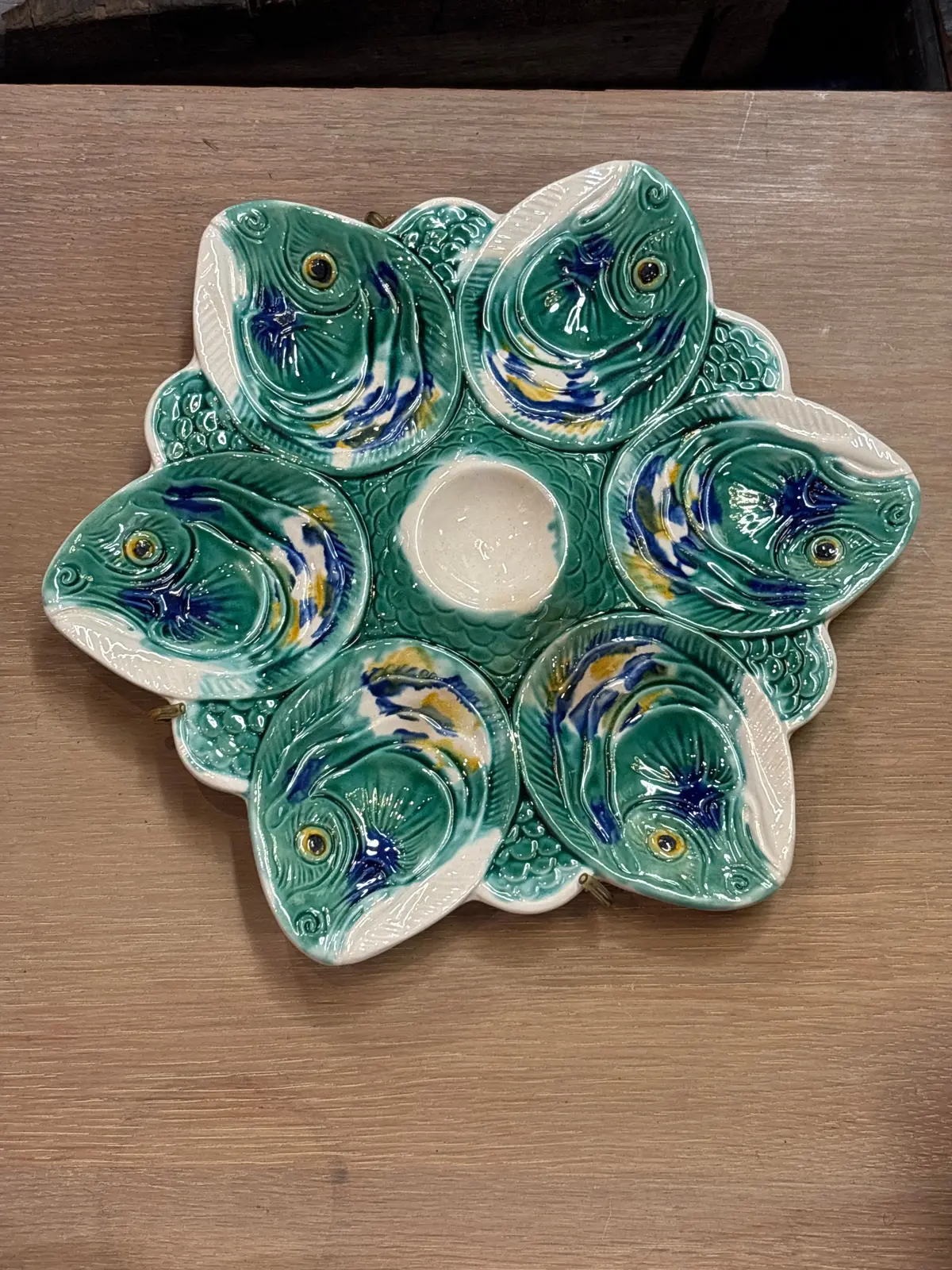 Green Fish Oyster Plate 1 Of 3 1