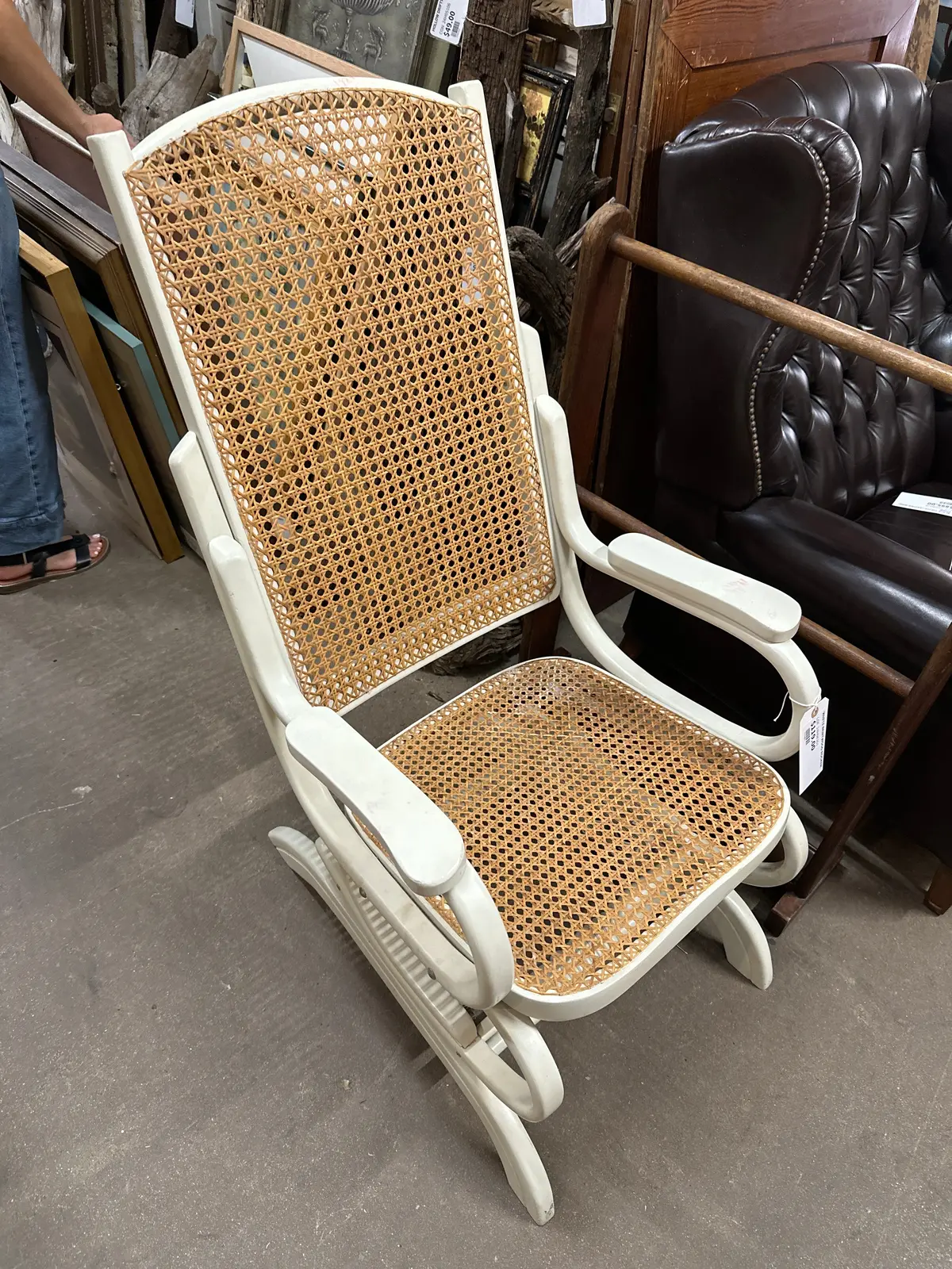 White Bentwood Rocker 1