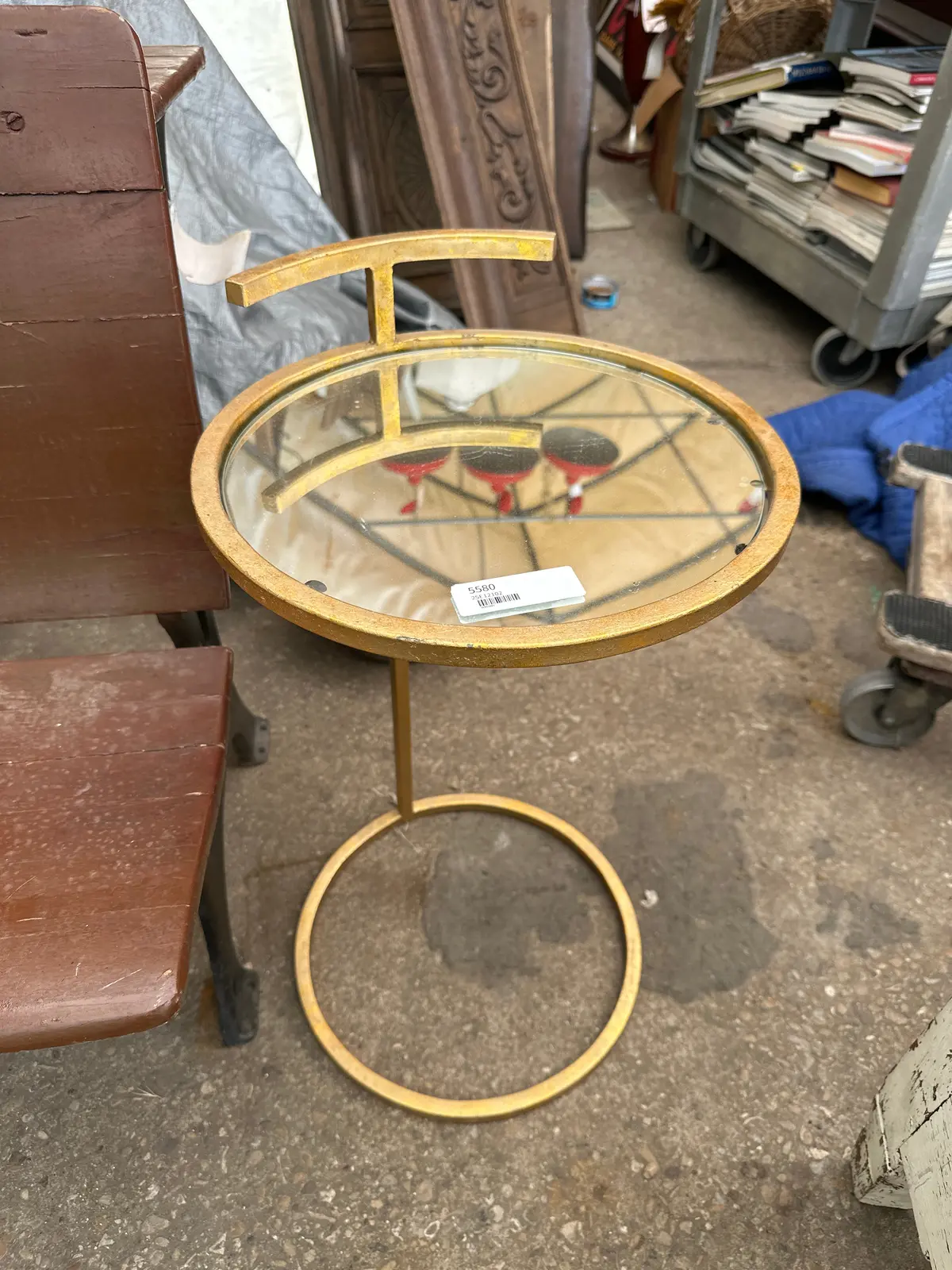 Small Mirror Top Round Table 1