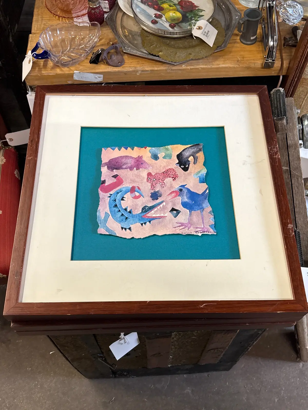 Pink Animal Kingdom Impressionist Watercolor Without Glass 1