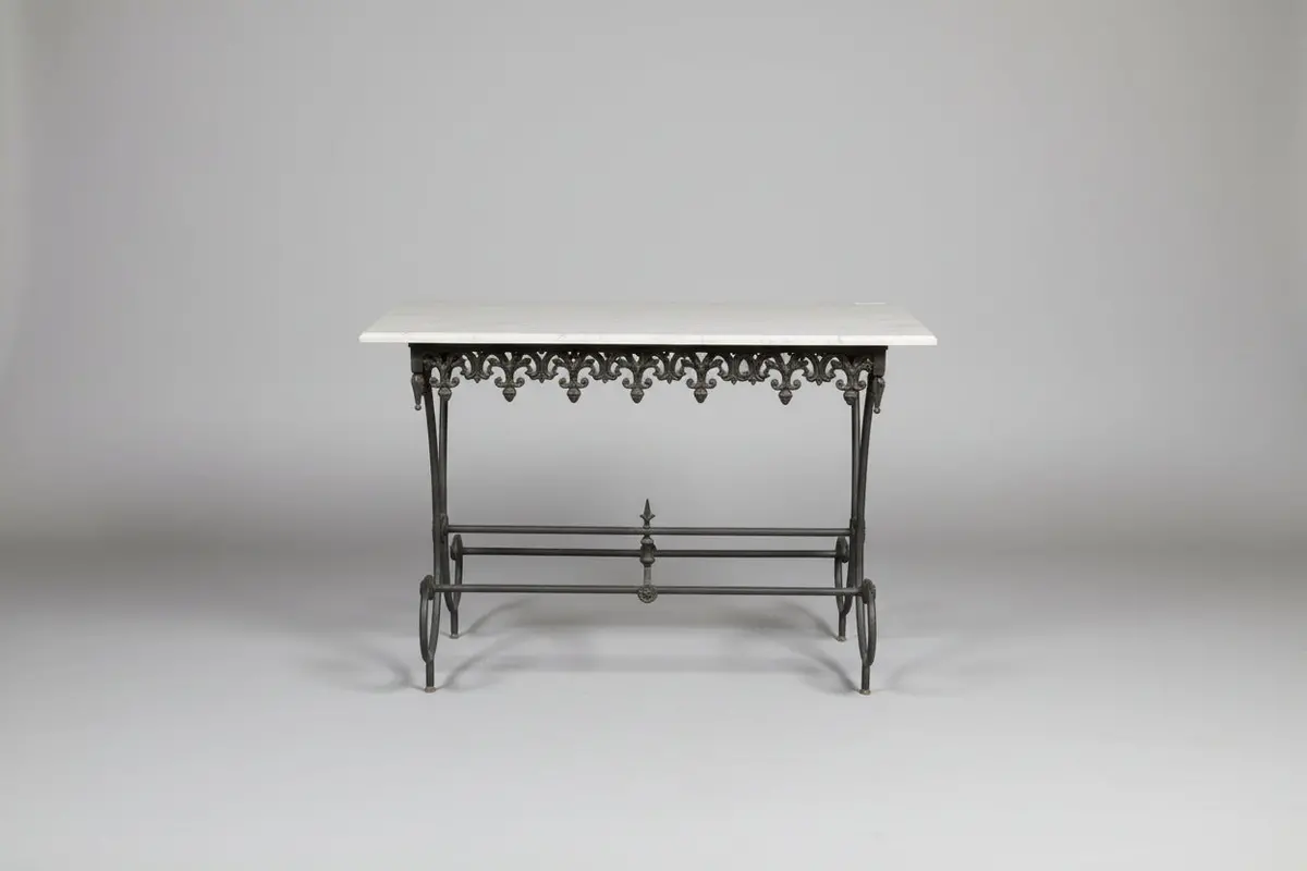 Cast Iron Marble Top Baker Table 1