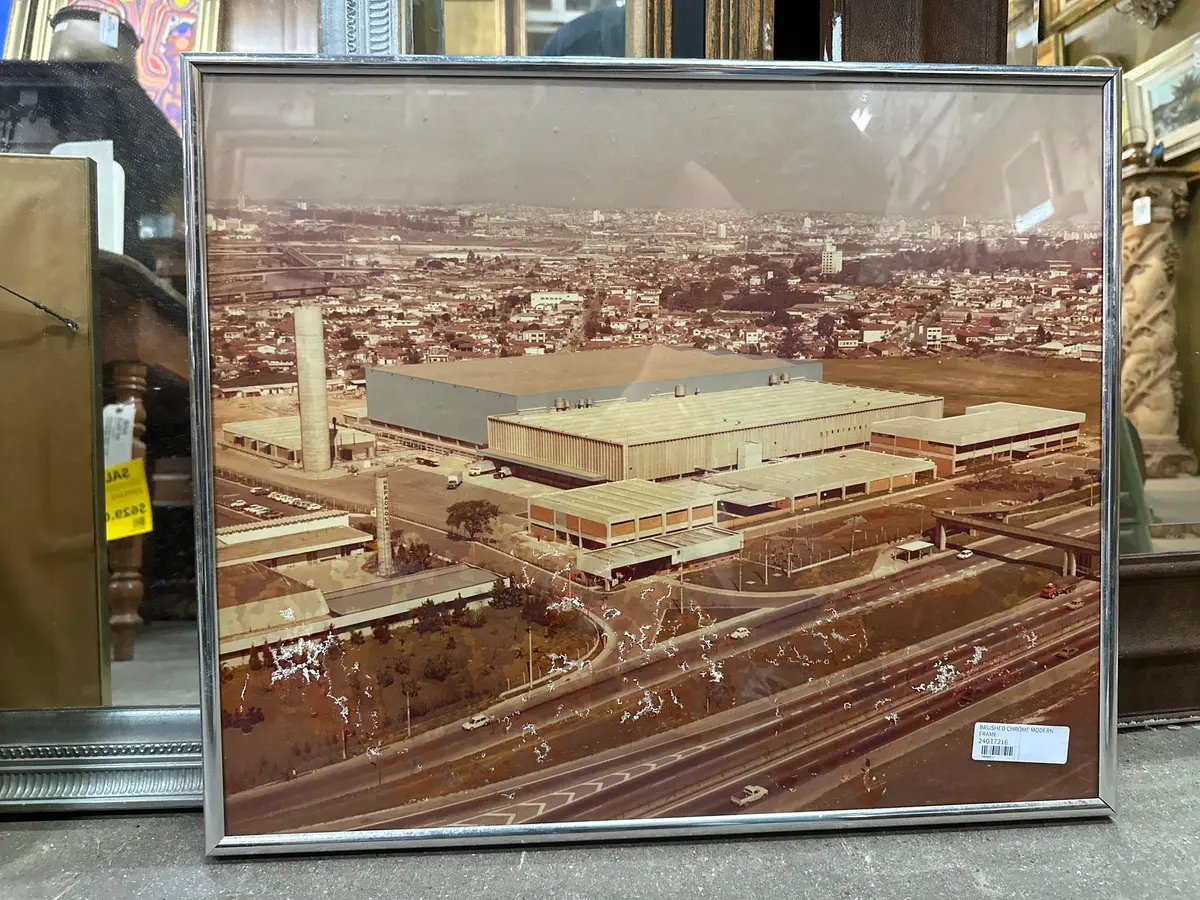 Brushed Chrome Modern Frame With Industrial Photograph 1