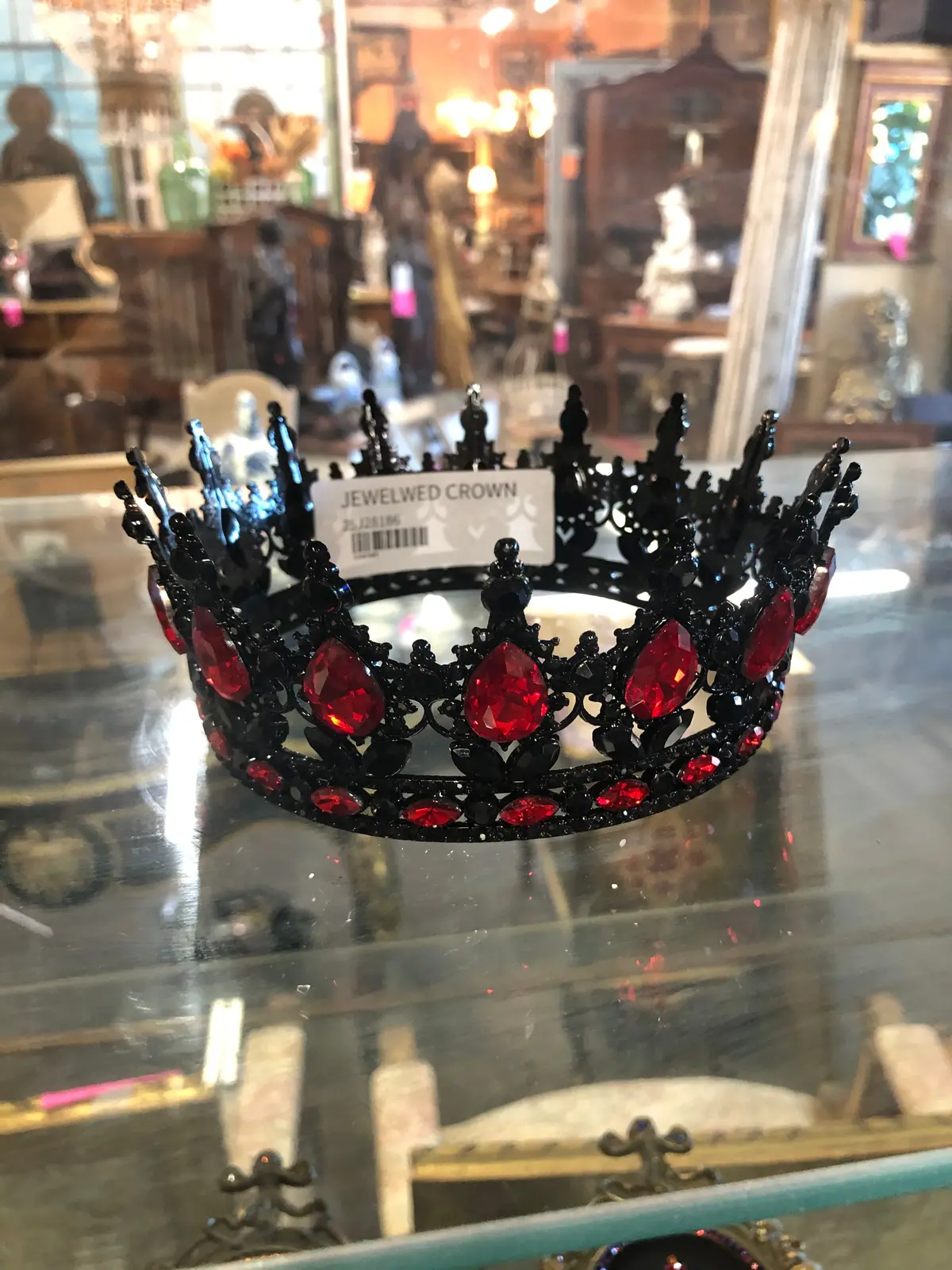 Black And Ruby Jeweled Crown 1