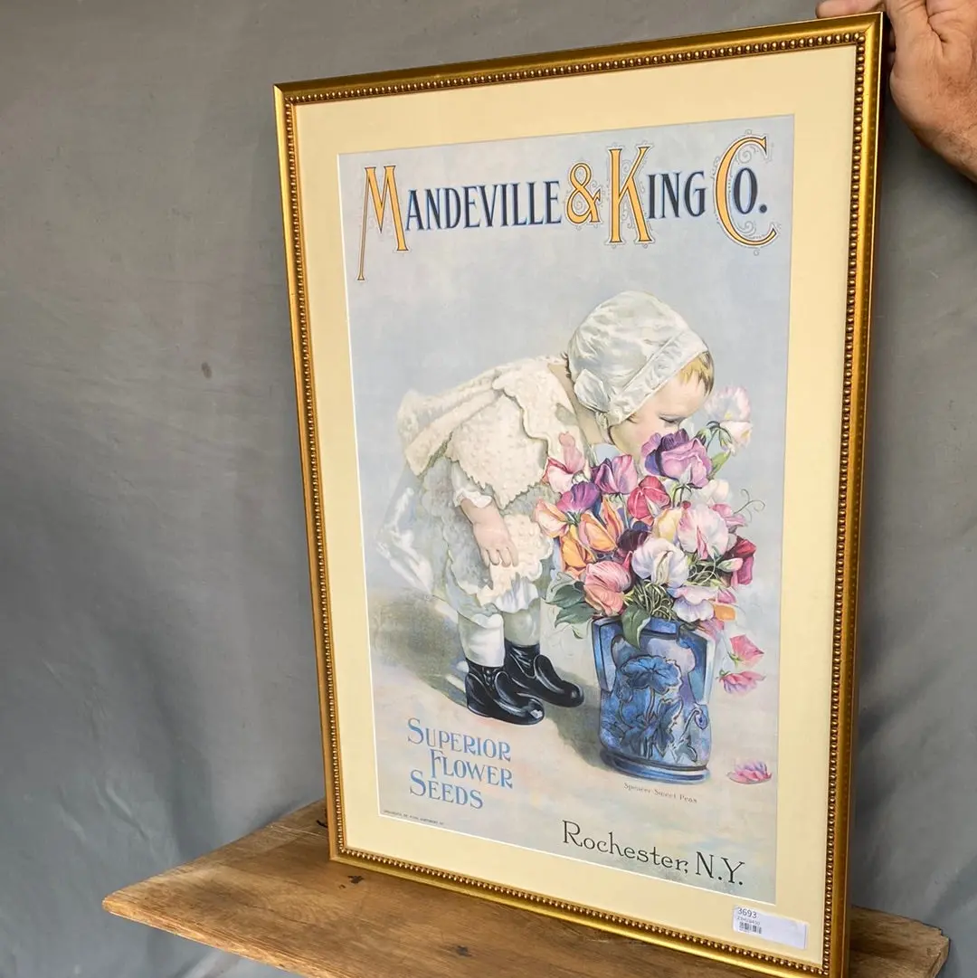 Framed Advertising Of Mandeville & King Co-Not Old 1