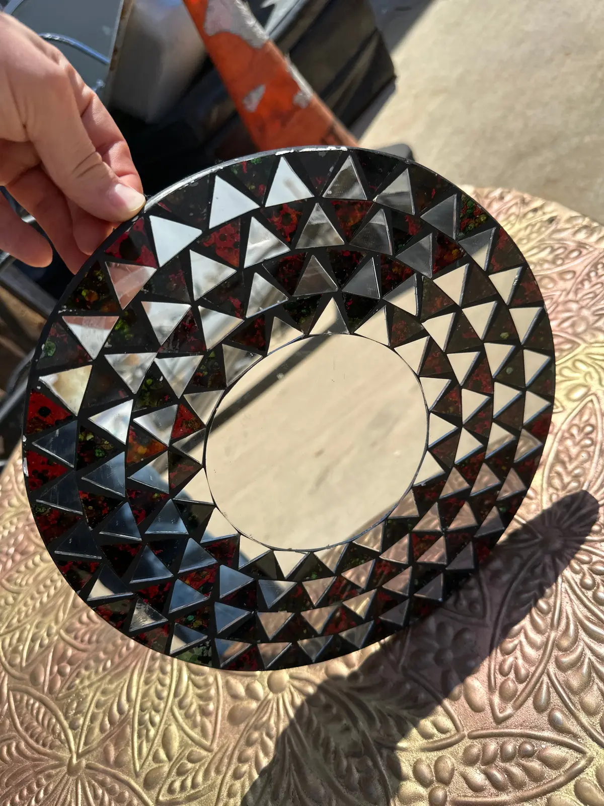 Small Round Mosaic Mirror 1