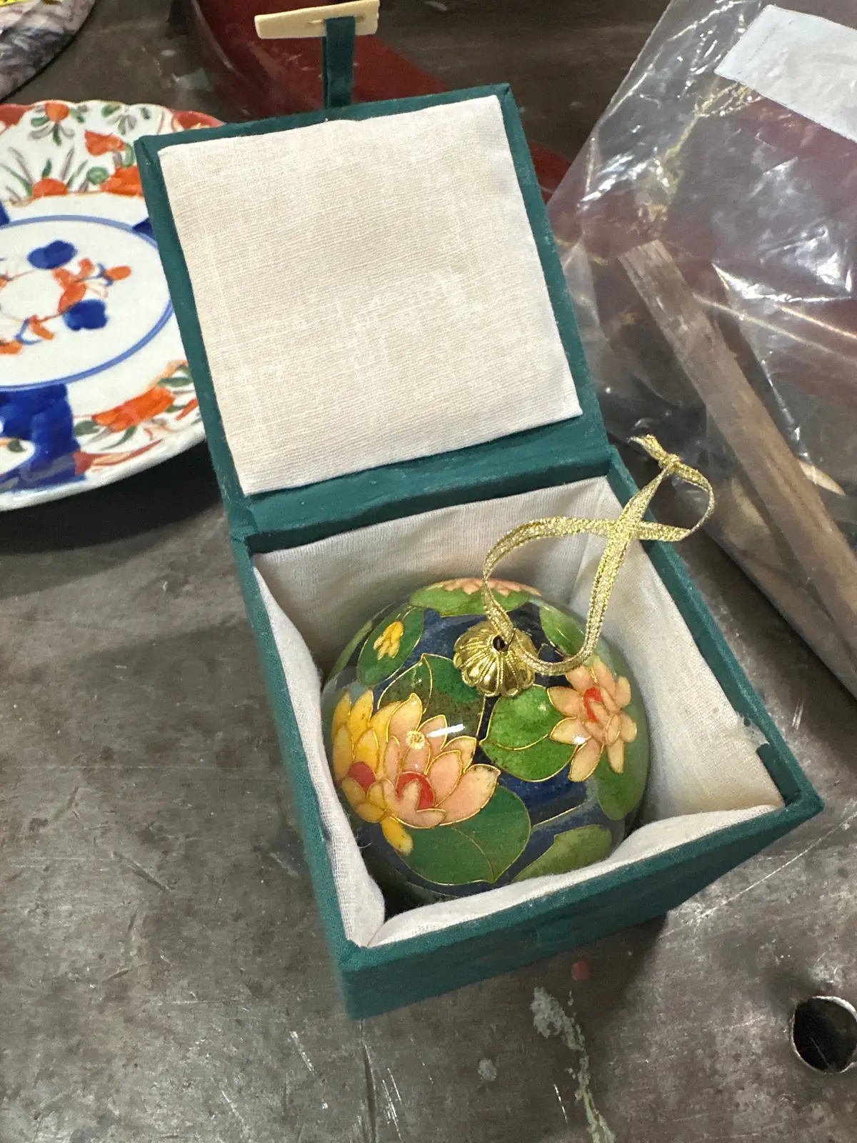 Cloisonne Christmas Bulb In Box 1