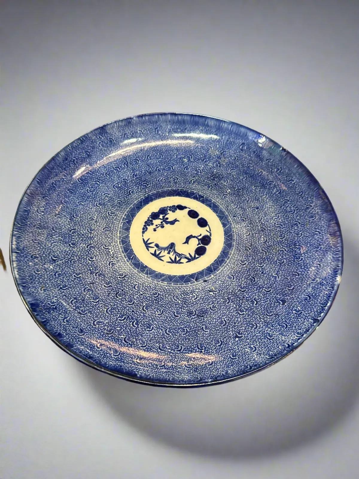 Blue And White Imari Charger With Design 16" 1