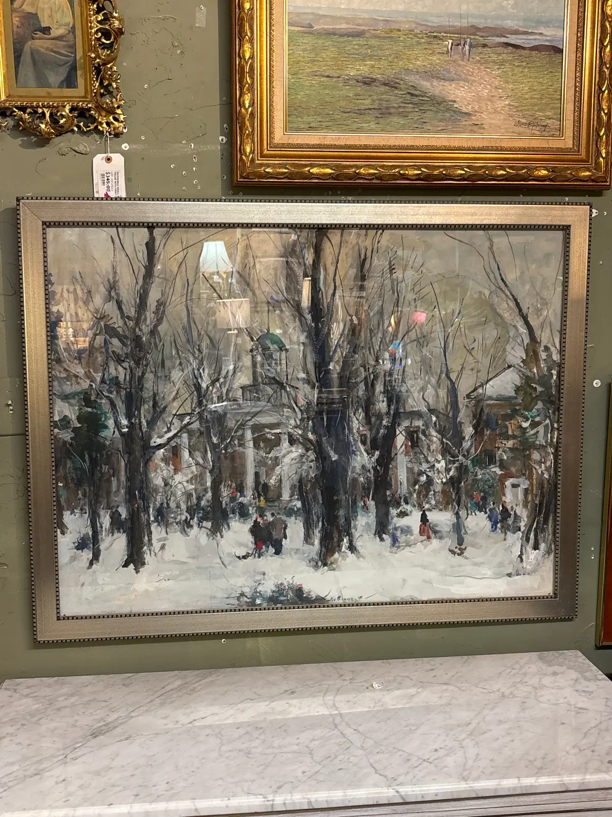 Walter Biggs Roanoke College Mixed Media Painting 1
