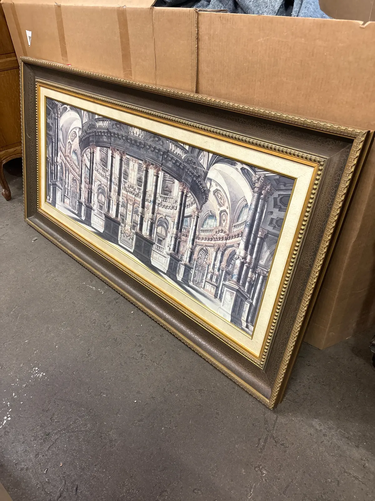 Large Framed Architectural Interior Print 1