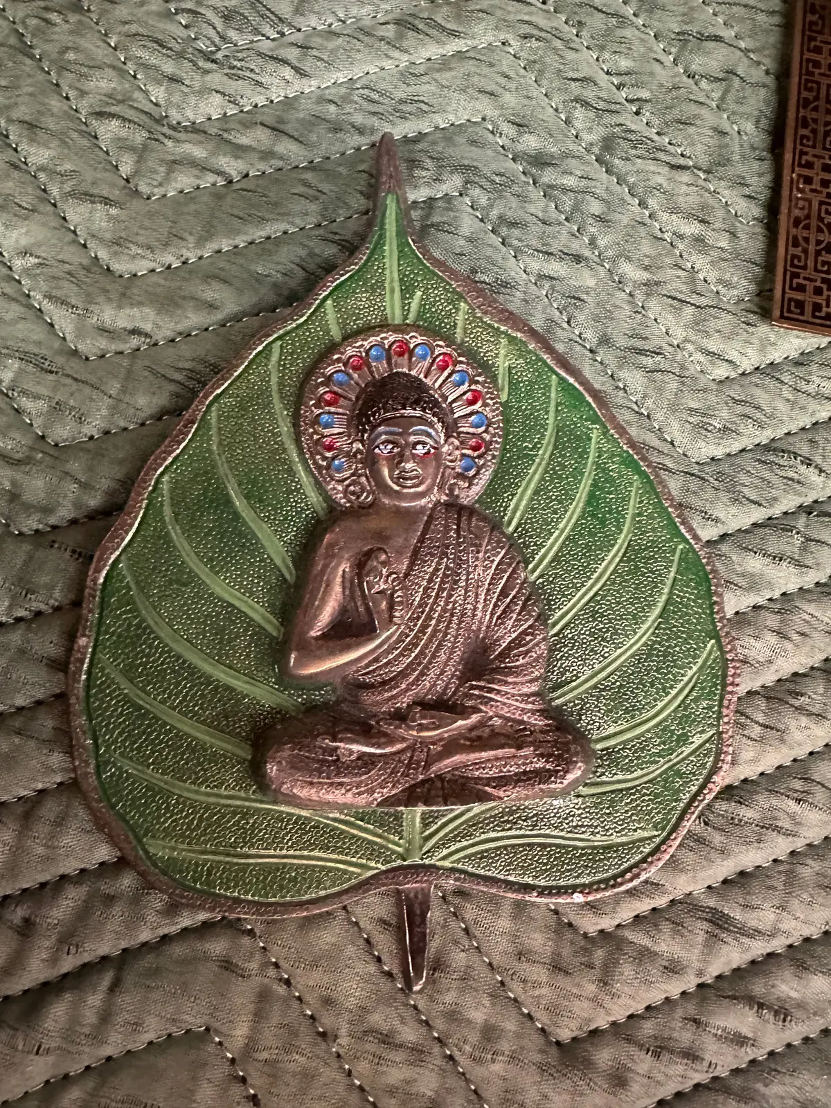Lotus Leaf Buddha Plaque 1