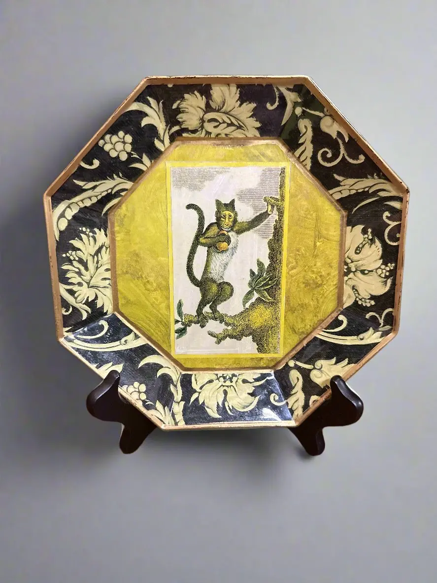 Octagon Shaped Monkey Plate 1