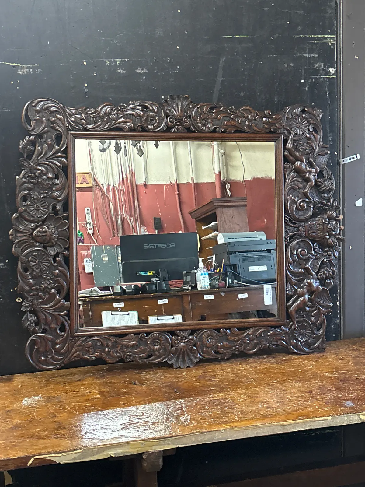 Dark Cherub Mirror - As Found 1