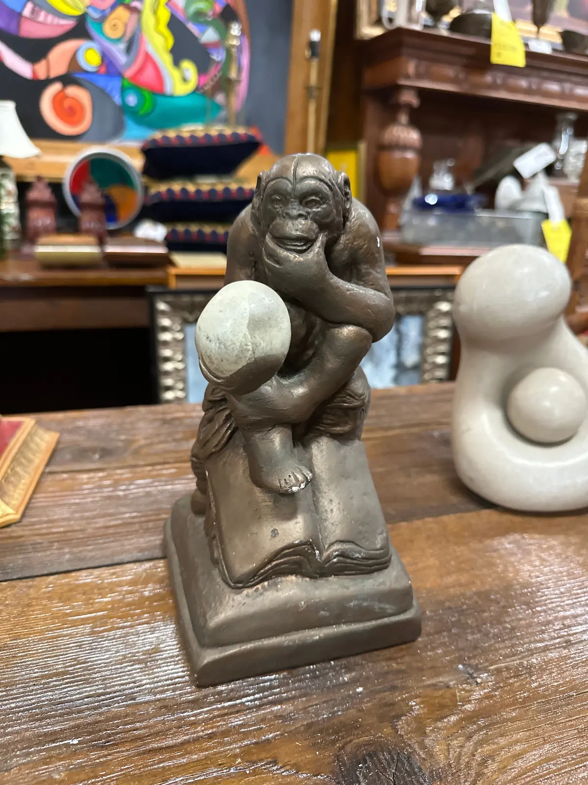 Chalk Statue Of Chimpanzee 1