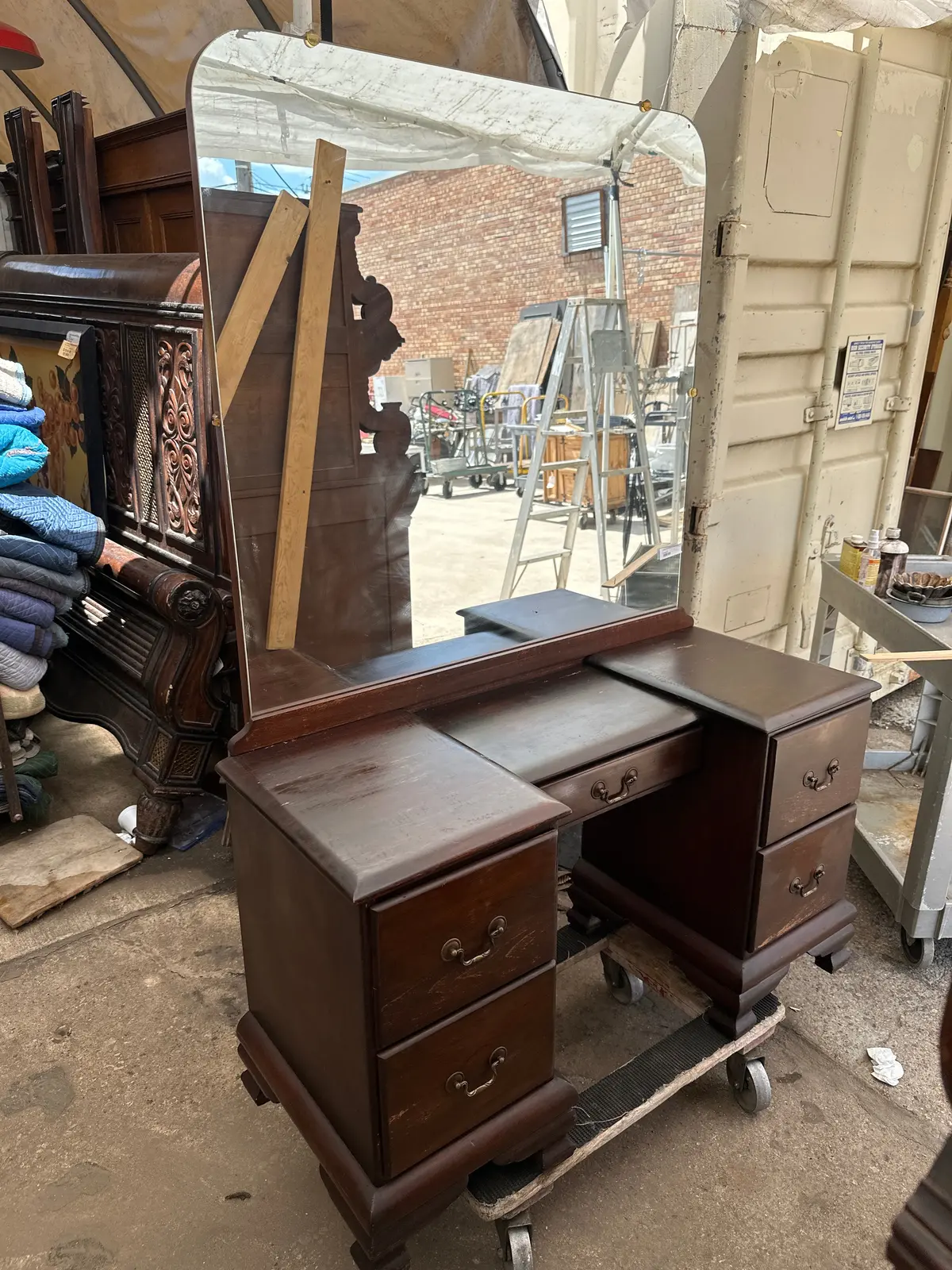 Black Painted Low Vanity Without Mirror As Found 1