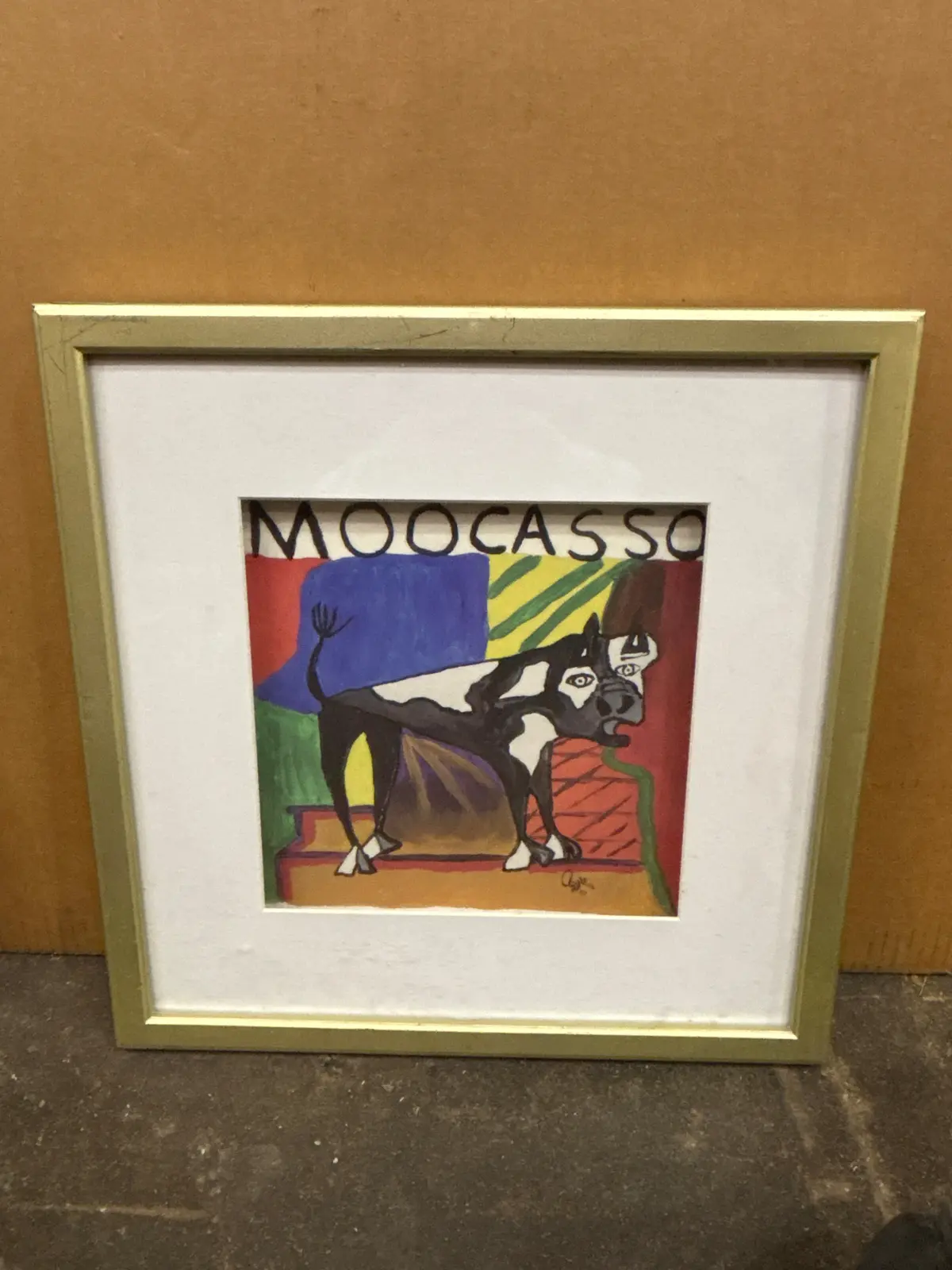 Moocasso Painting Signed Aggie 1