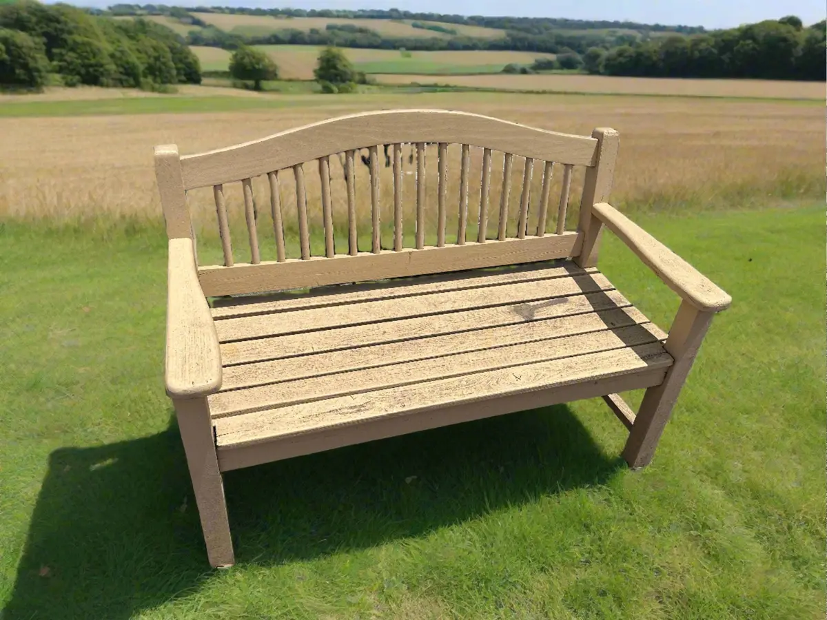 Wood Painted Garden Bench 1