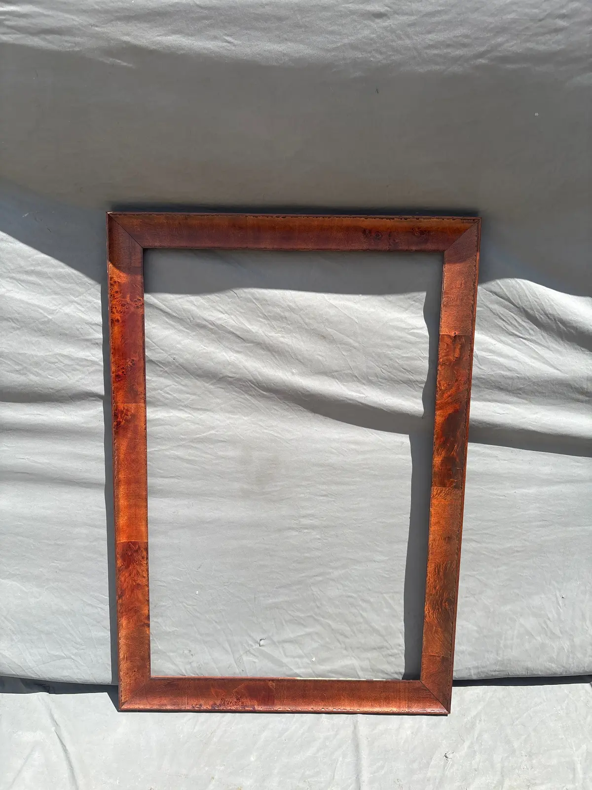 Flared Edge Burled Wood Frame 1