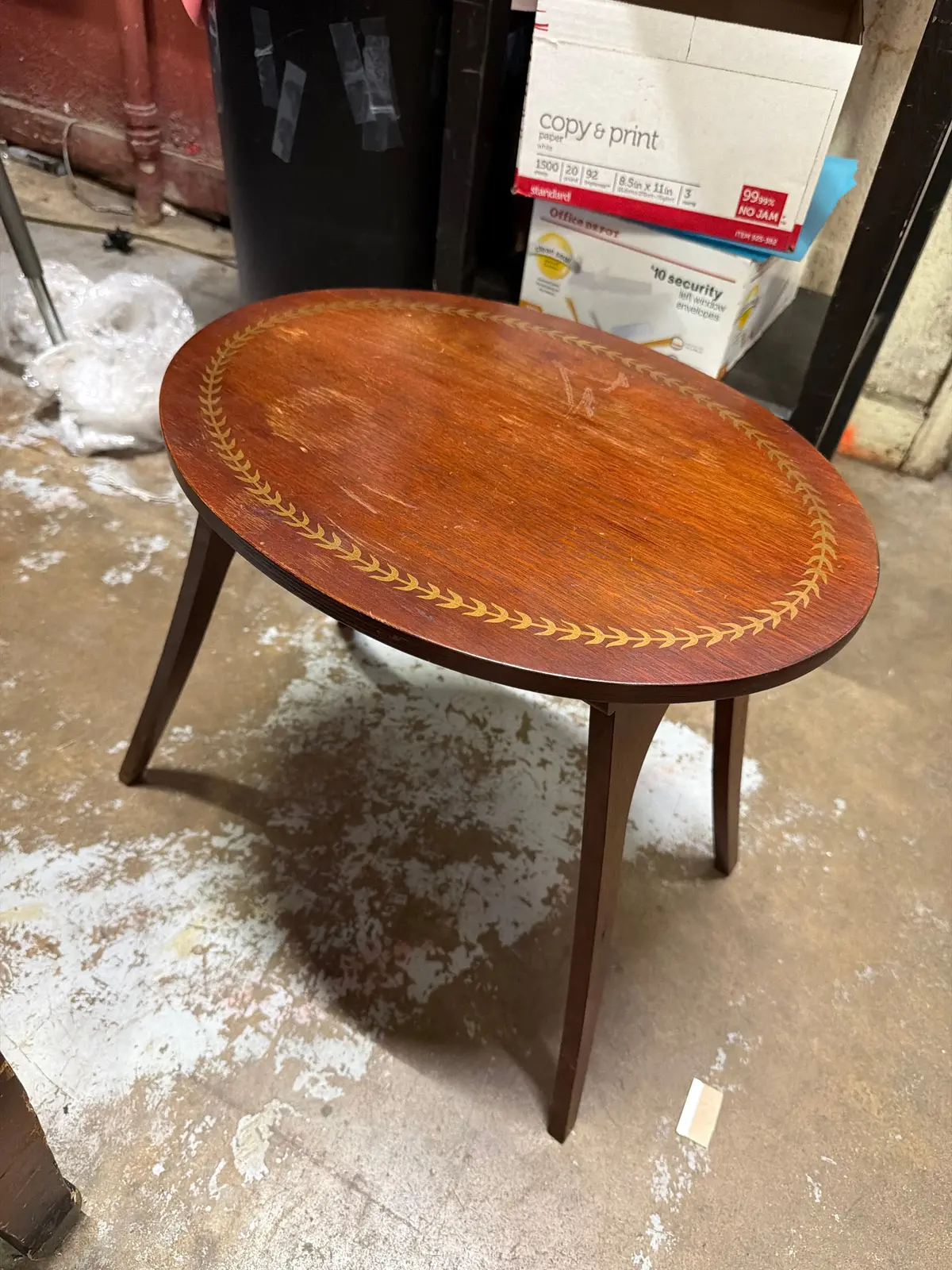 Small Inlaid Top Table Folding 1