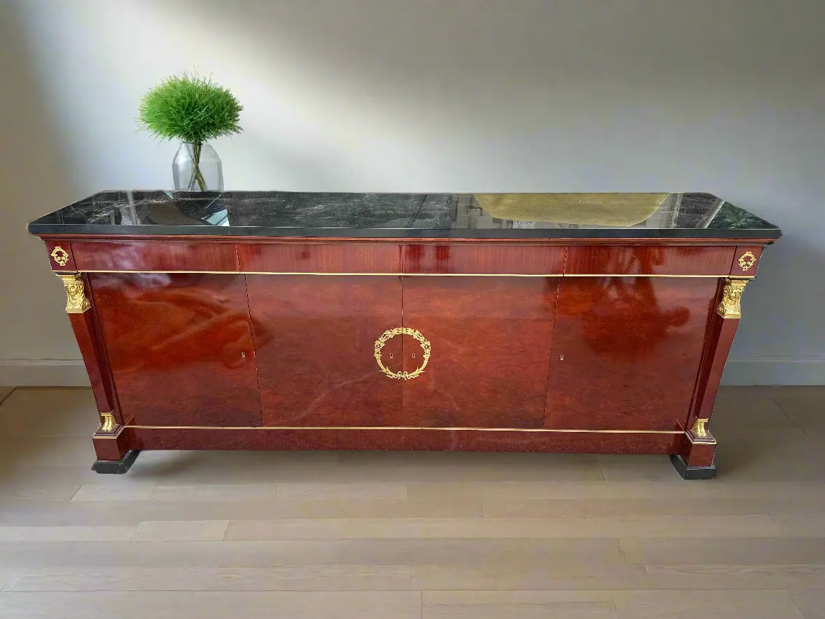 Black Marble Top Empire Sideboard 1