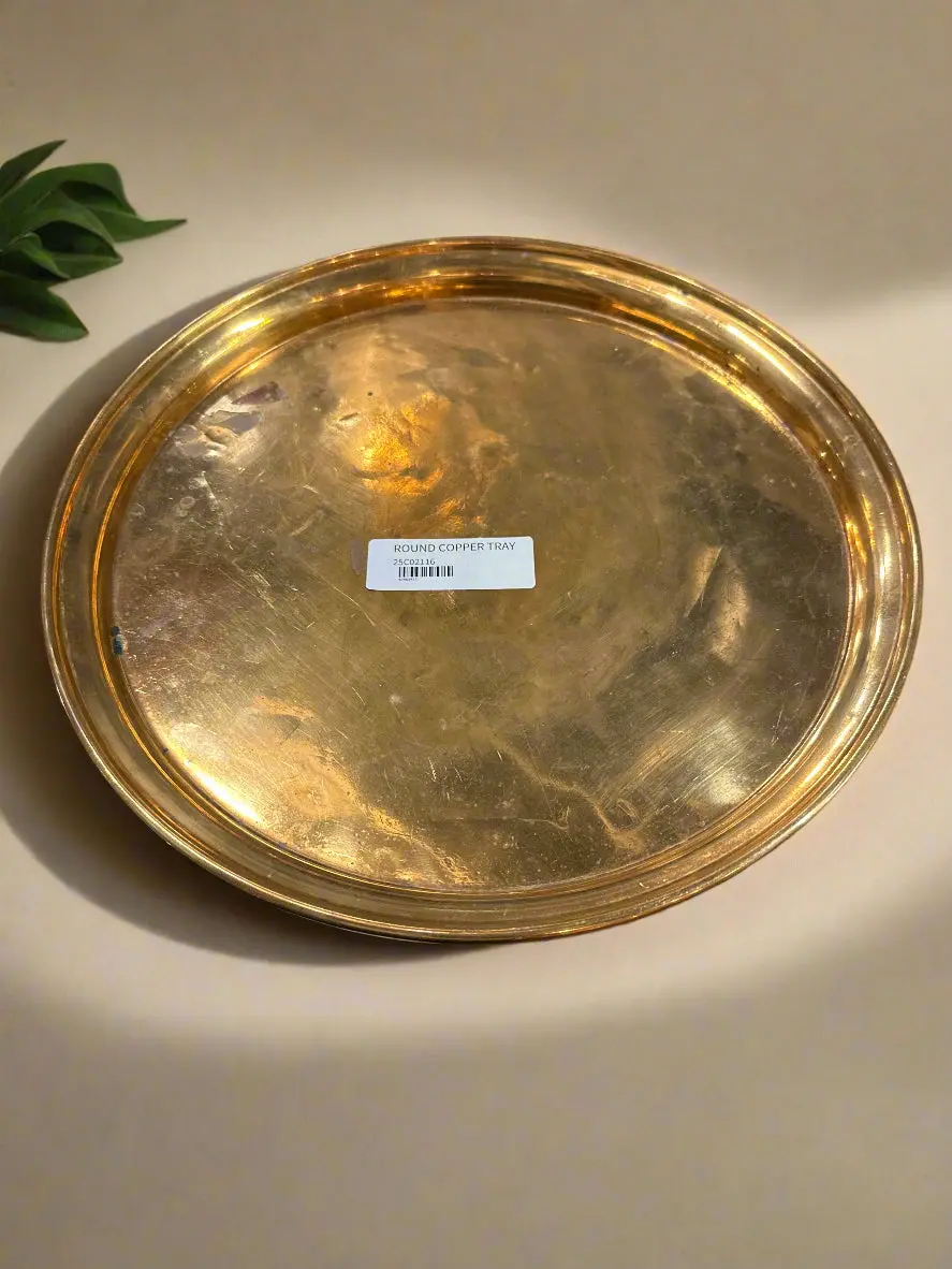 Round Copper Tray 1