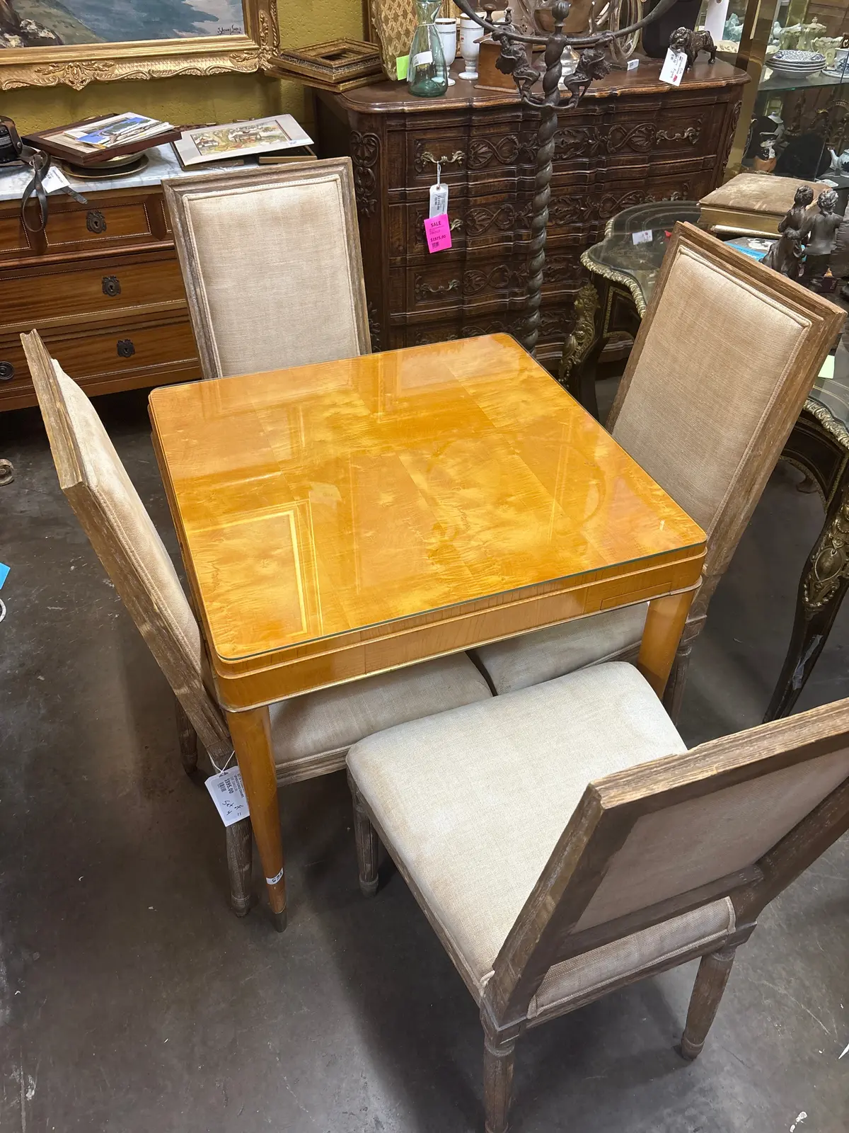 Set Of 4 Louis Xvi Upholstered Chairs 1