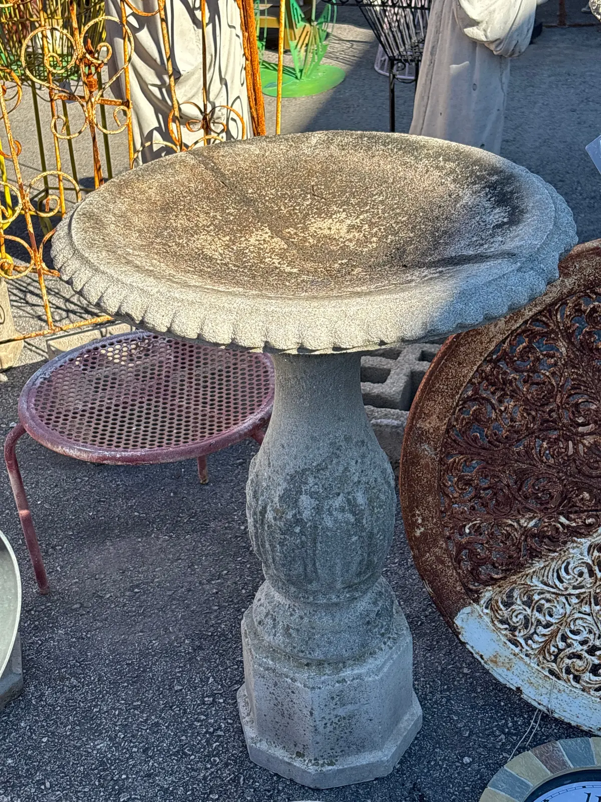 Concrete Bird Bath 1