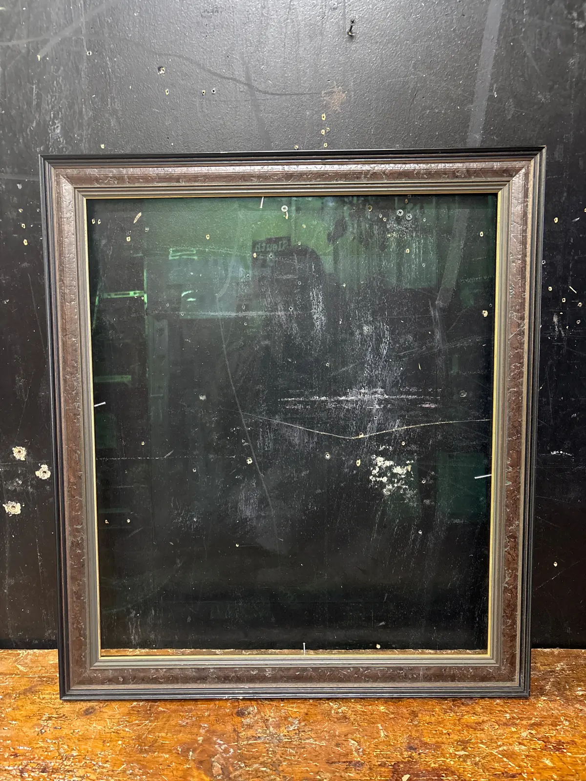 Burled Black And Green Frame 1