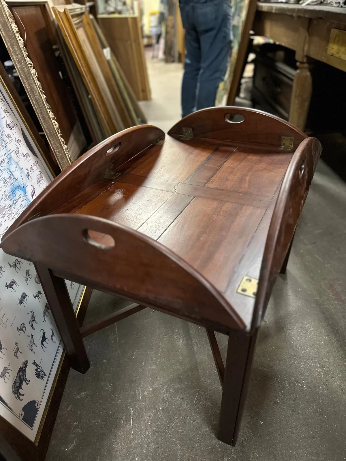Mahogany Coffee Table With Handle Slots 1