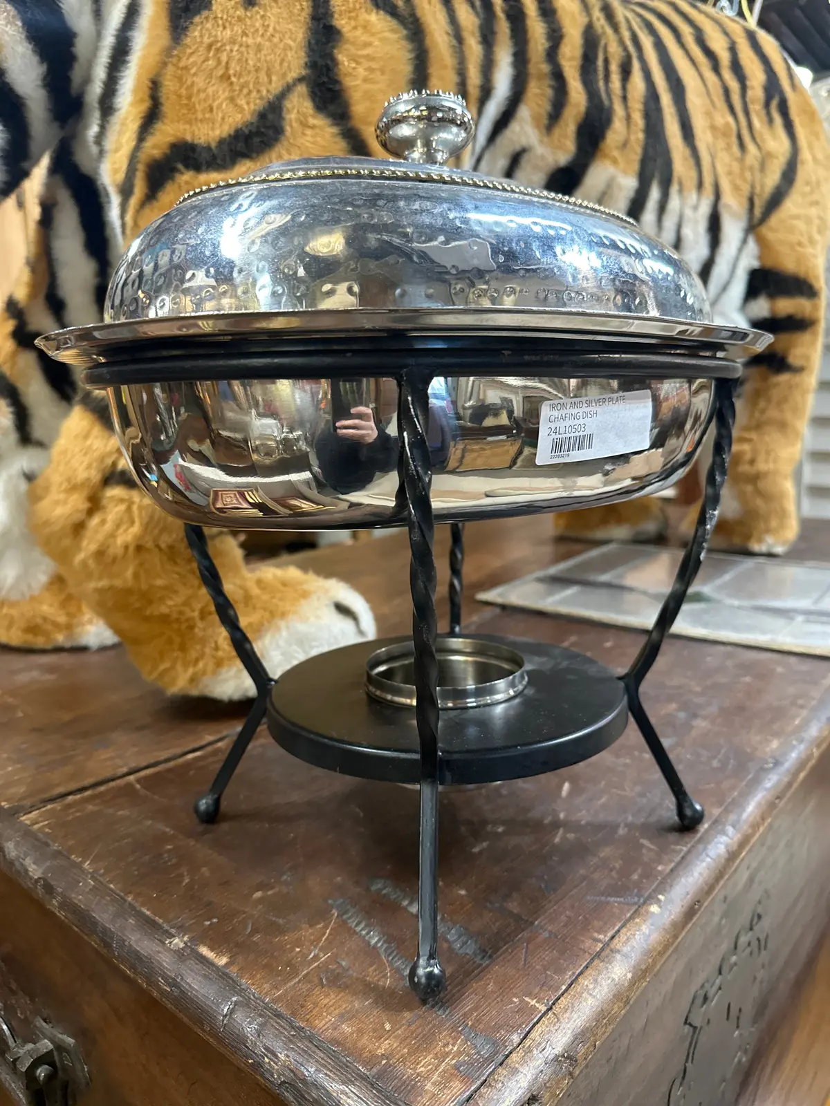 Iron And Silver Plate Chafing Dish 1