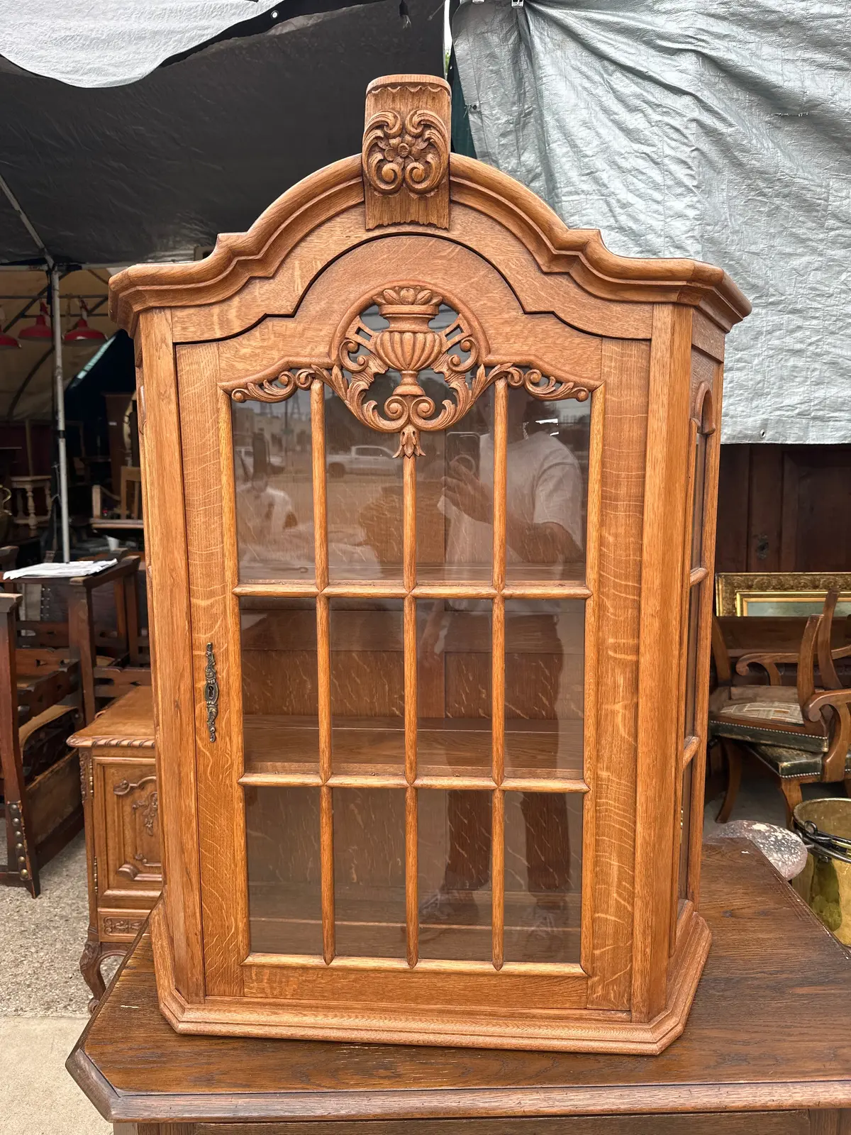 Large Louis Xv Wall Cabinet 1