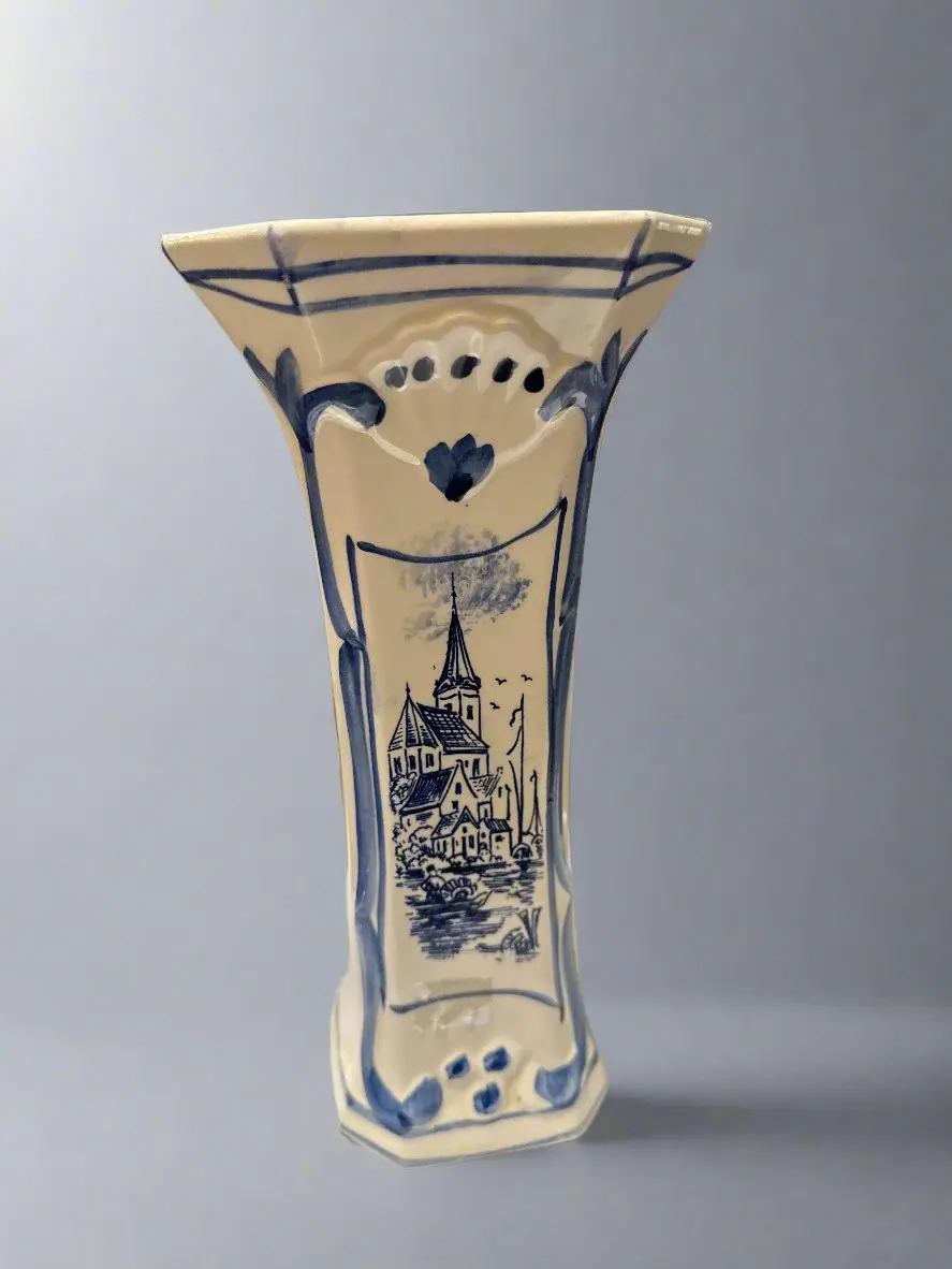 Single Delft Vase With Church 1
