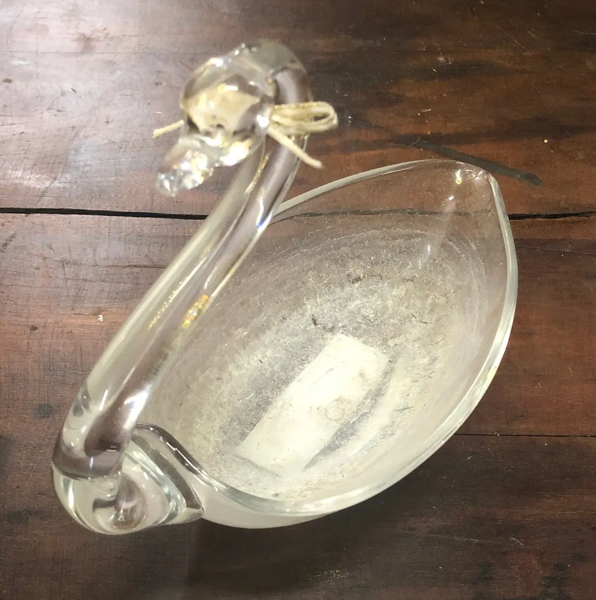 Glass Swan Dish 1