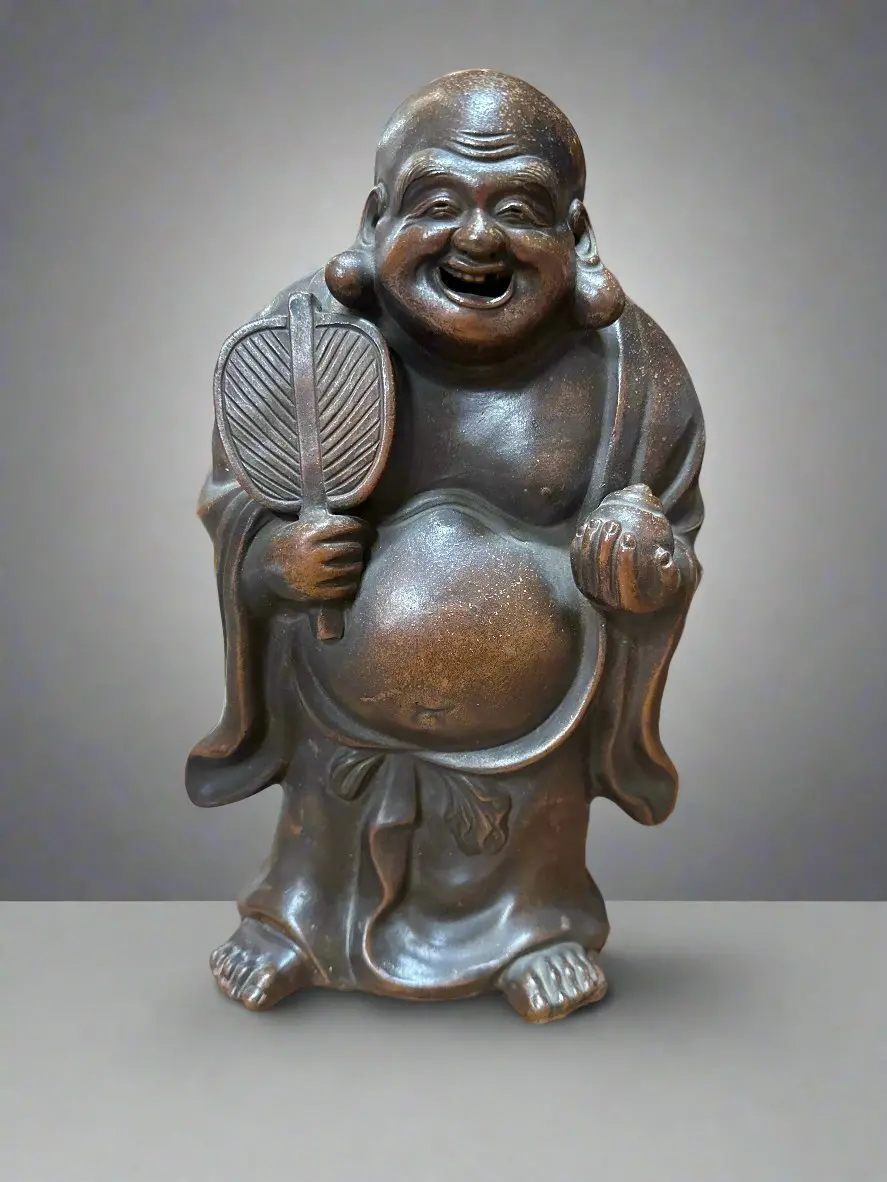 Glazed Pottery 19Th Century Buddha 1