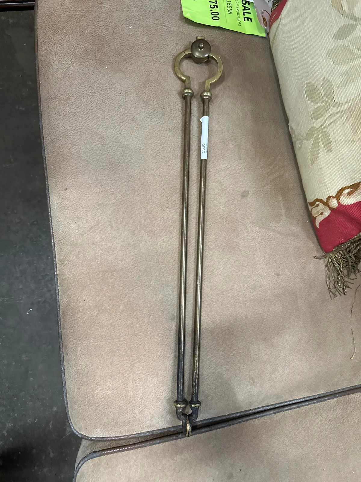 Brass Fire Tongs 1
