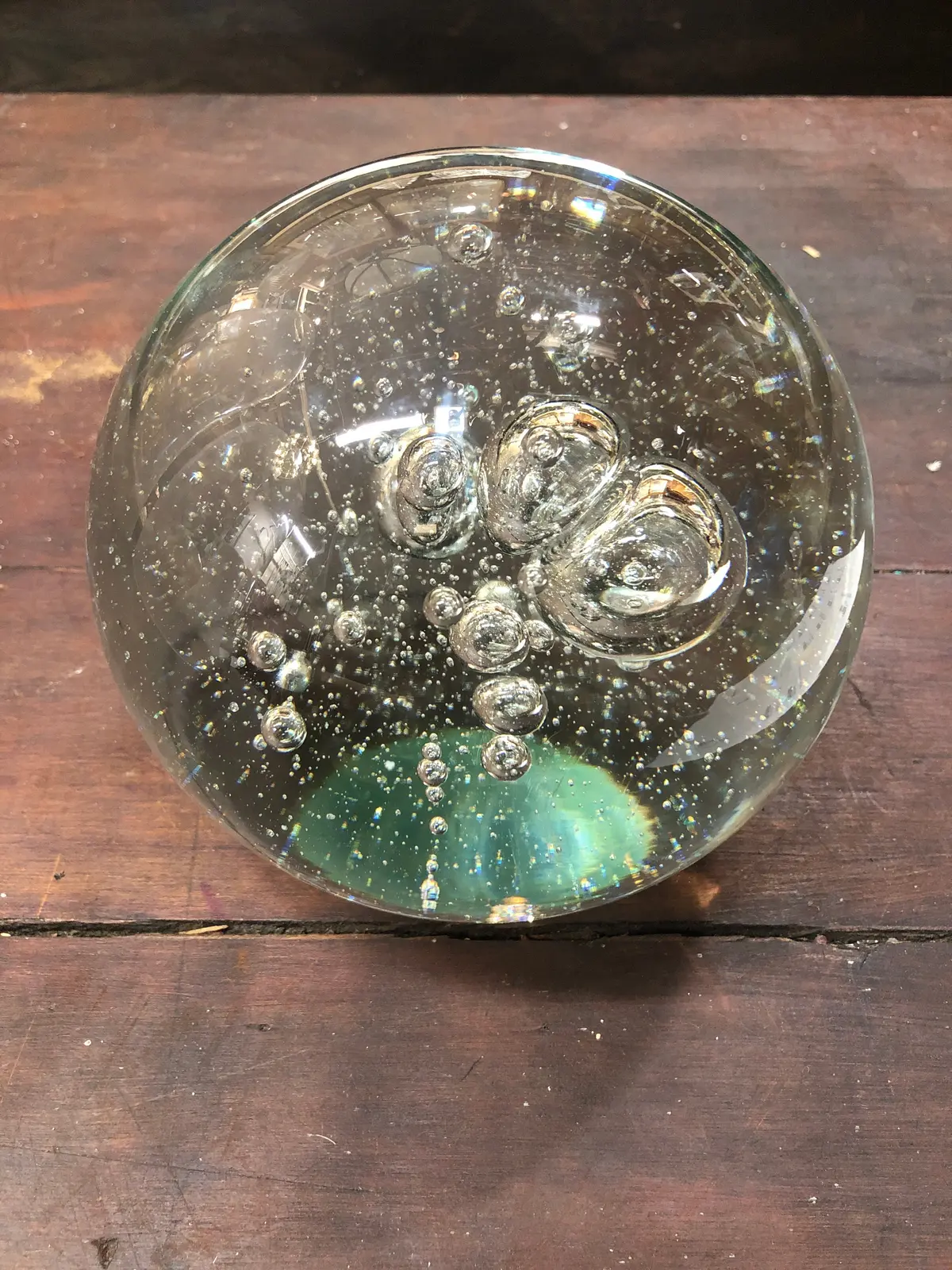 Large Clear Bubbles Paper Weight 1