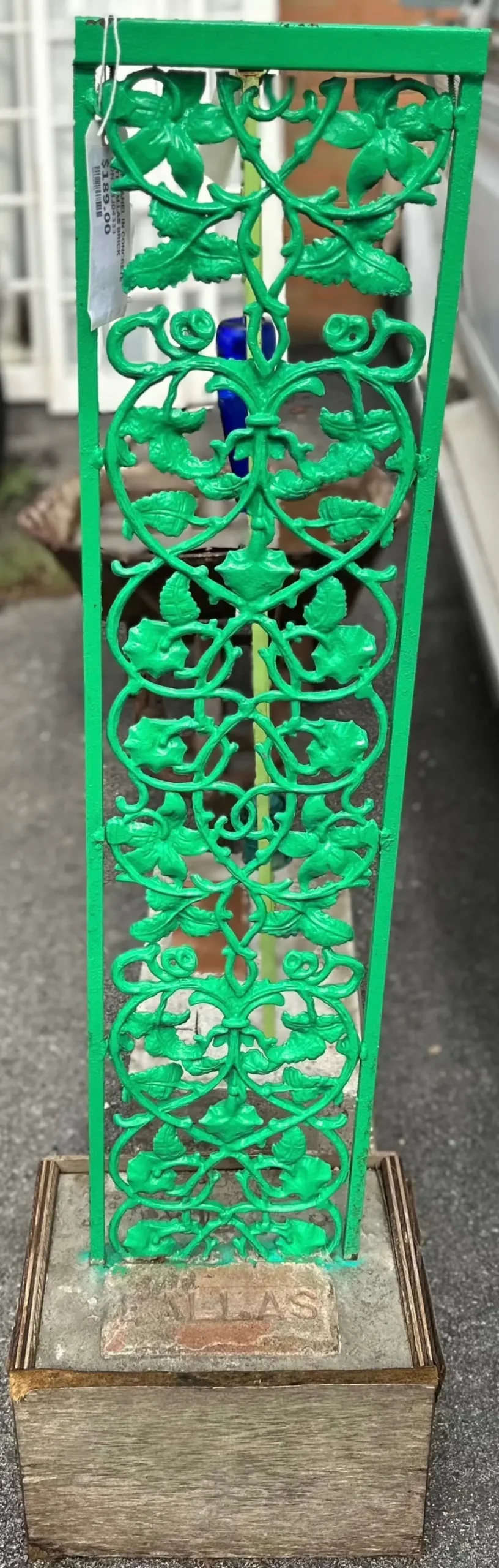 Iron Panel In Concrete With Dallas Brick 1